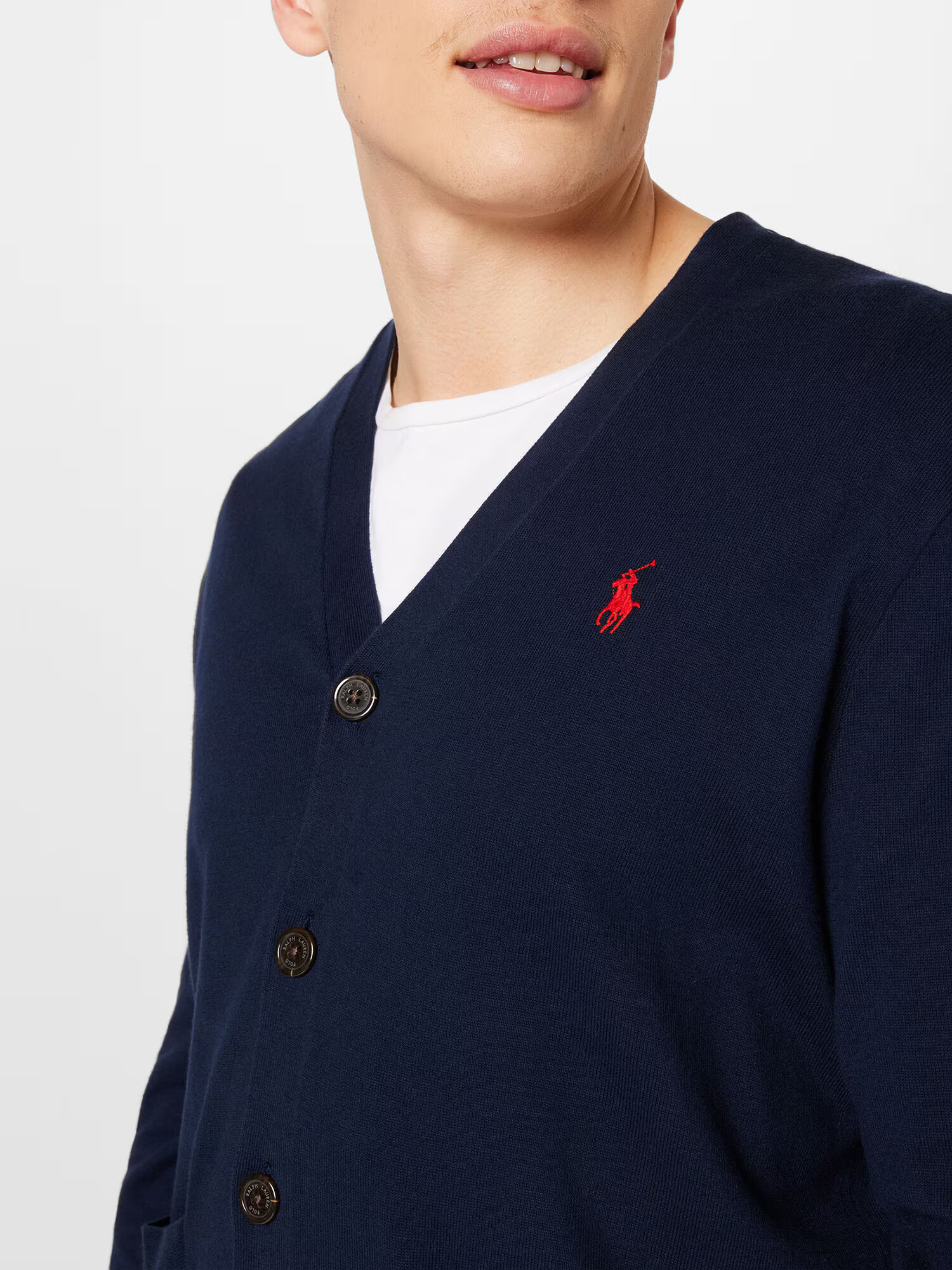 Polo Ralph Lauren Geacă tricotată bleumarin / roșu - Pled.ro