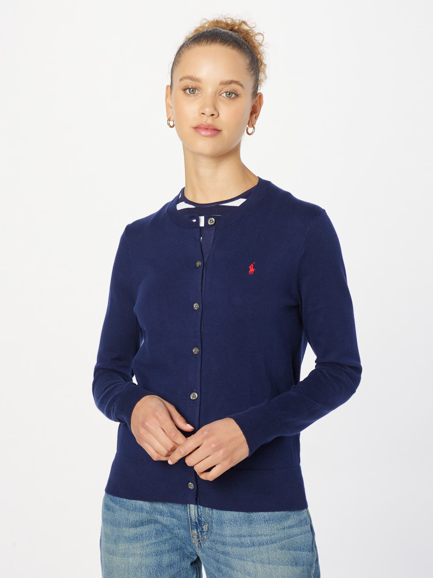 Polo Ralph Lauren Geacă tricotată bleumarin / roșu - Pled.ro