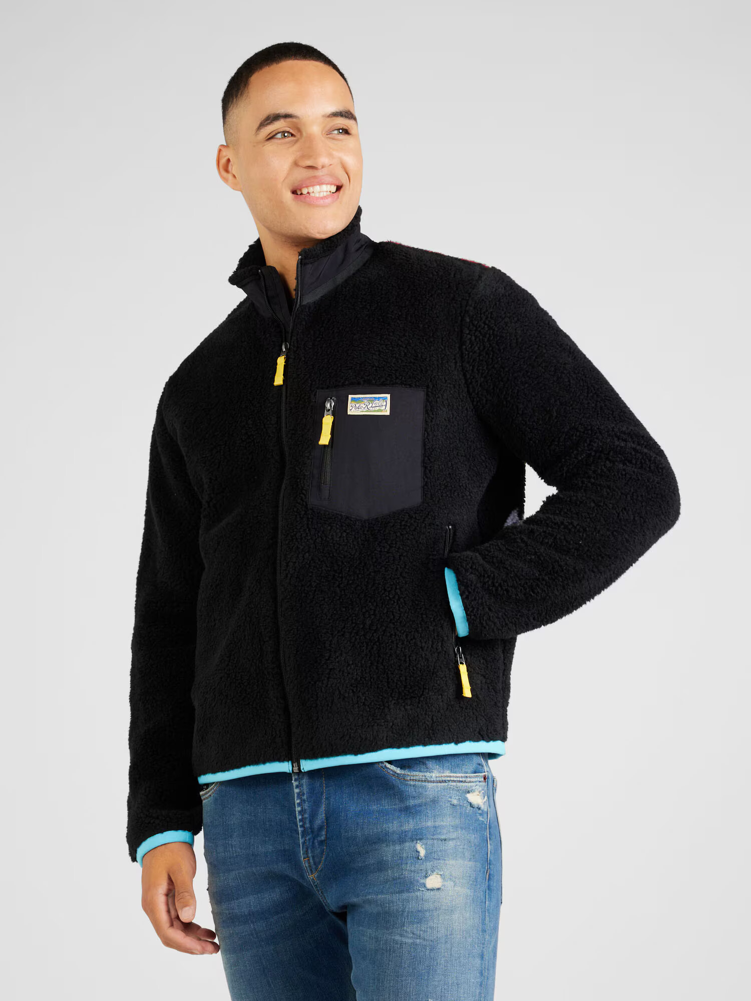 Polo Ralph Lauren Jachetă fleece galben / roșu intens / negru / alb - Pled.ro