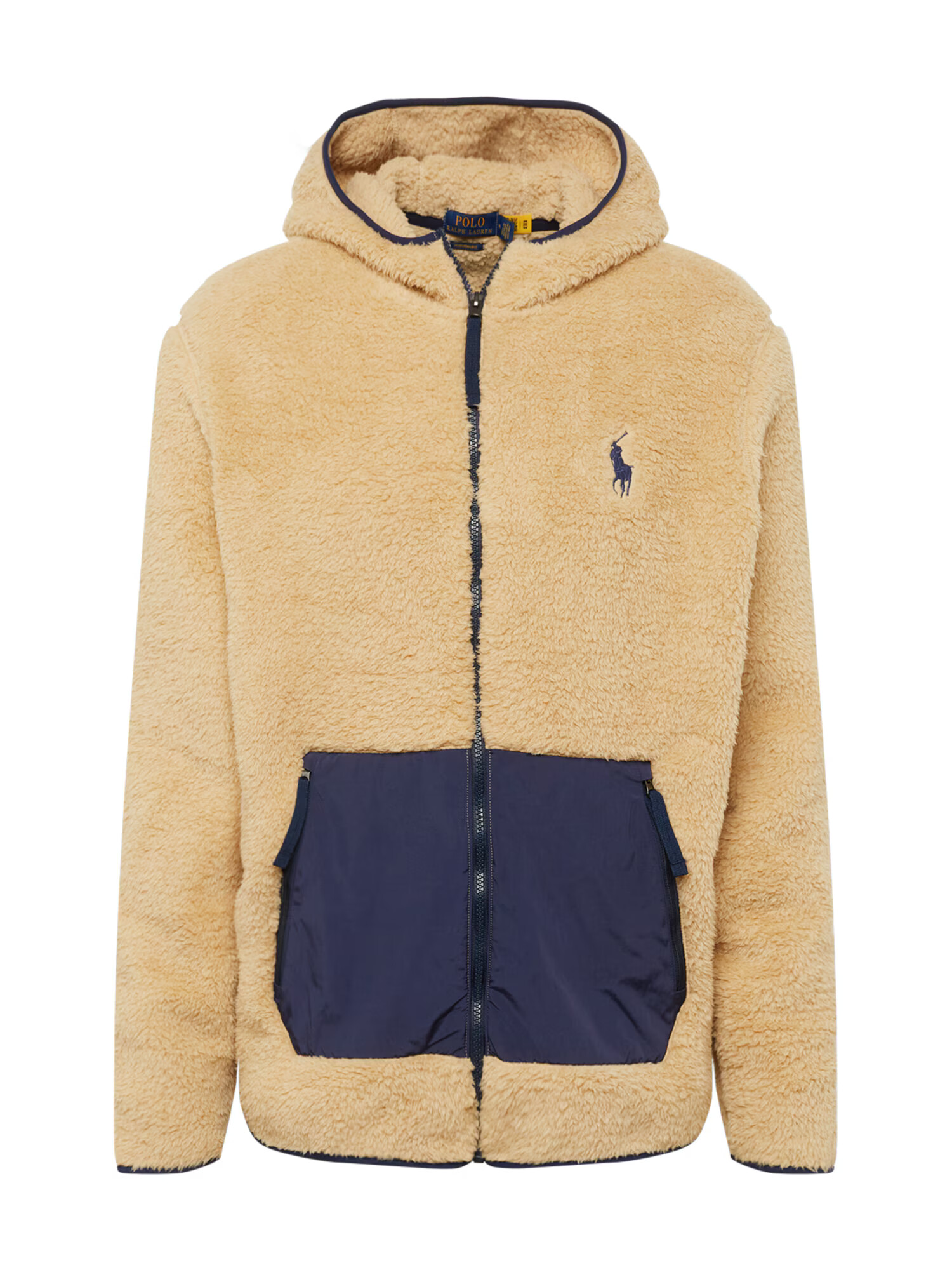 Polo Ralph Lauren Jachetă fleece nisipiu / bleumarin - Pled.ro