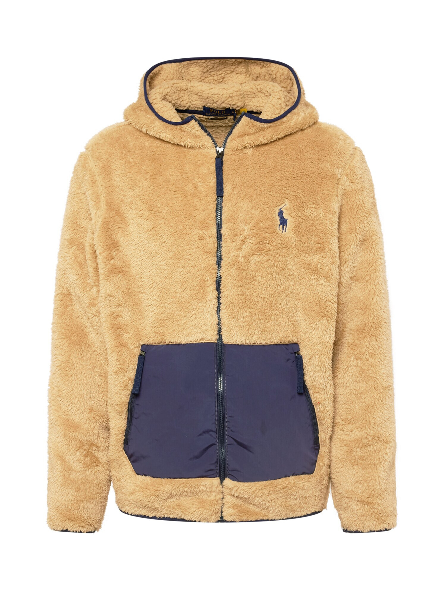 Polo Ralph Lauren Jachetă fleece nisipiu / bleumarin - Pled.ro