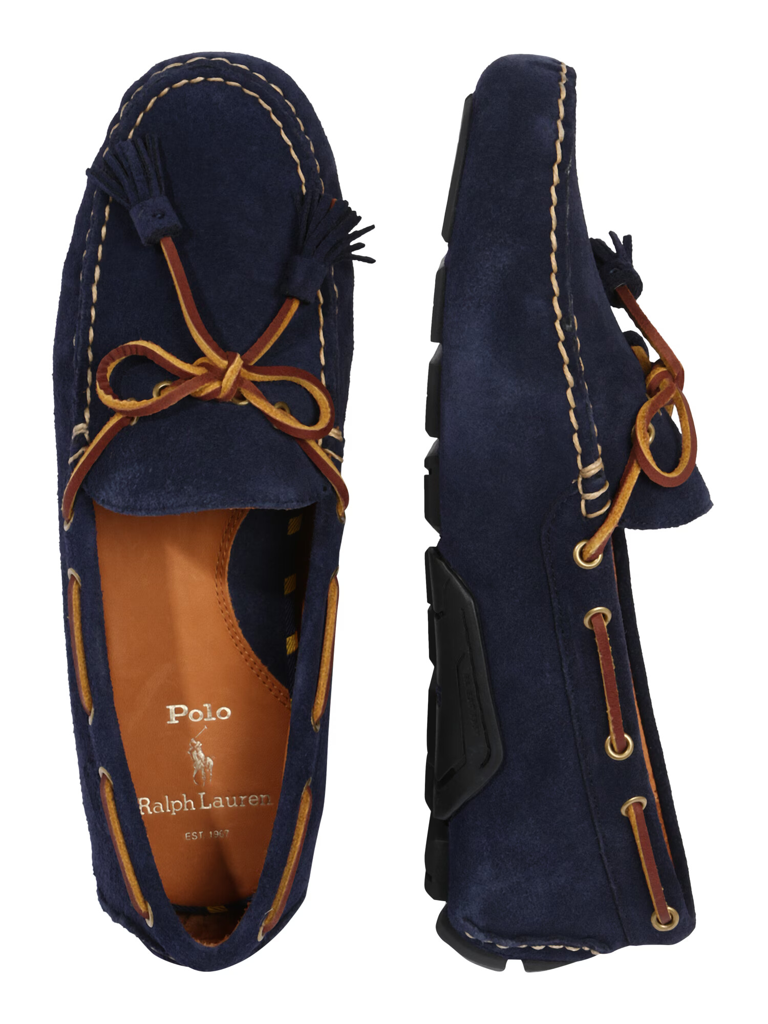 Polo Ralph Lauren Mocasini 'ANDERS LOAFR-SLIP-ONS-DRIVER' bleumarin - Pled.ro