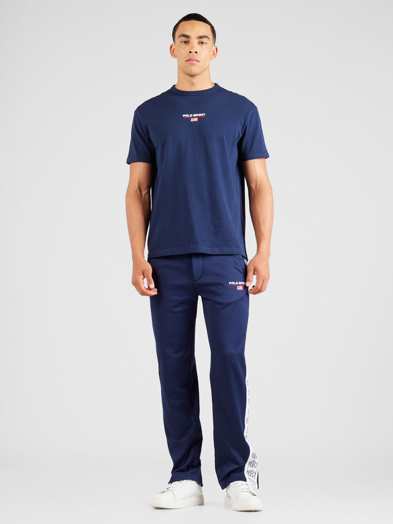 Polo Ralph Lauren Pantaloni 'ATHLETIC' bleumarin / roșu / alb - Pled.ro