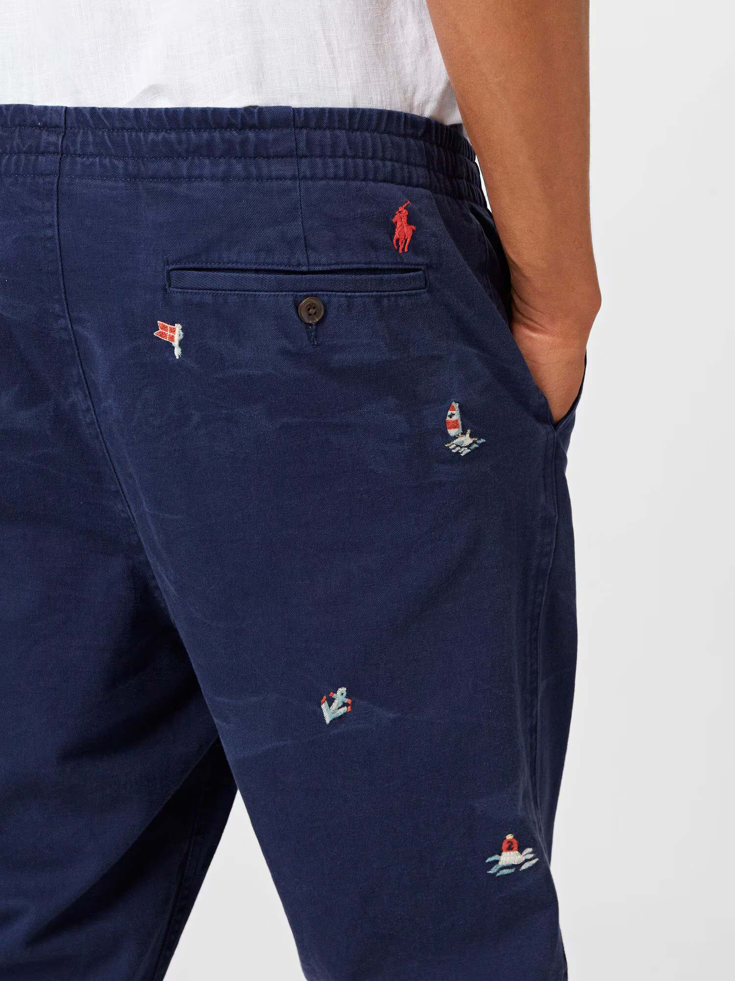 Polo Ralph Lauren Pantaloni bleumarin / albastru deschis / roșu / alb - Pled.ro