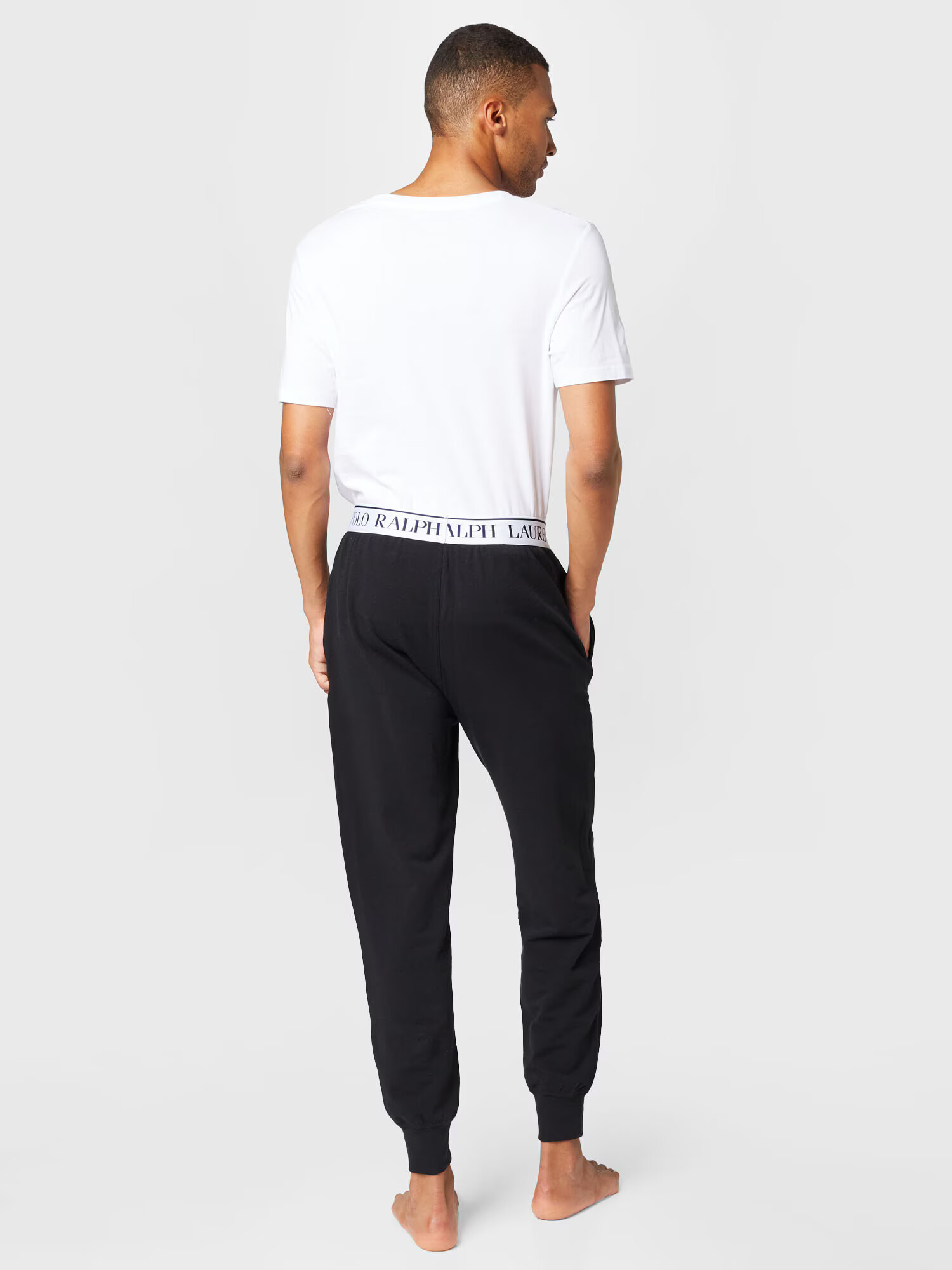 Polo Ralph Lauren Pantaloni de pijama negru / alb - Pled.ro