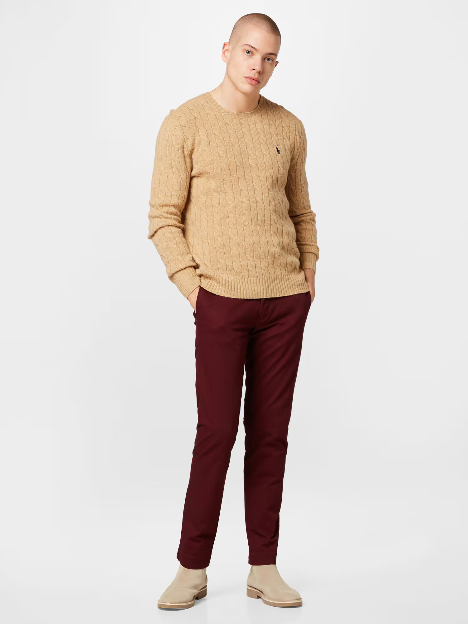 Polo Ralph Lauren Pantaloni eleganți roșu bordeaux - Pled.ro