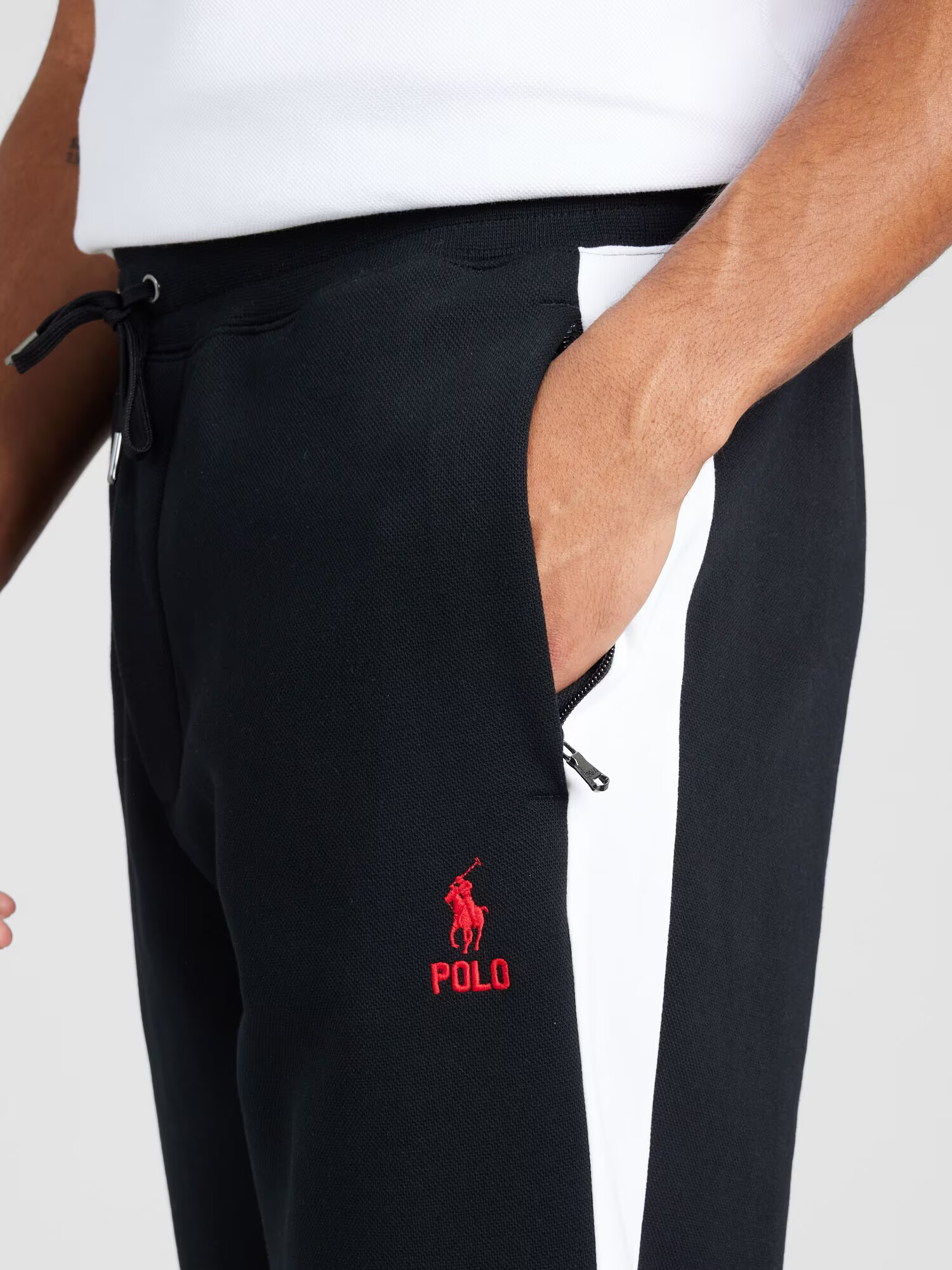 Polo Ralph Lauren Pantaloni negru / alb murdar - Pled.ro