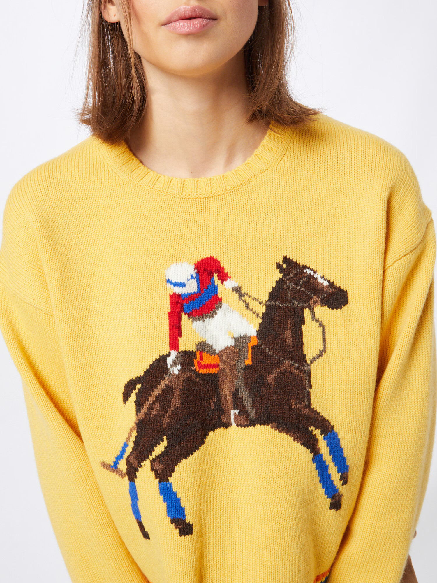 Polo Ralph Lauren Pulover albastru / maro / galben / roșu - Pled.ro