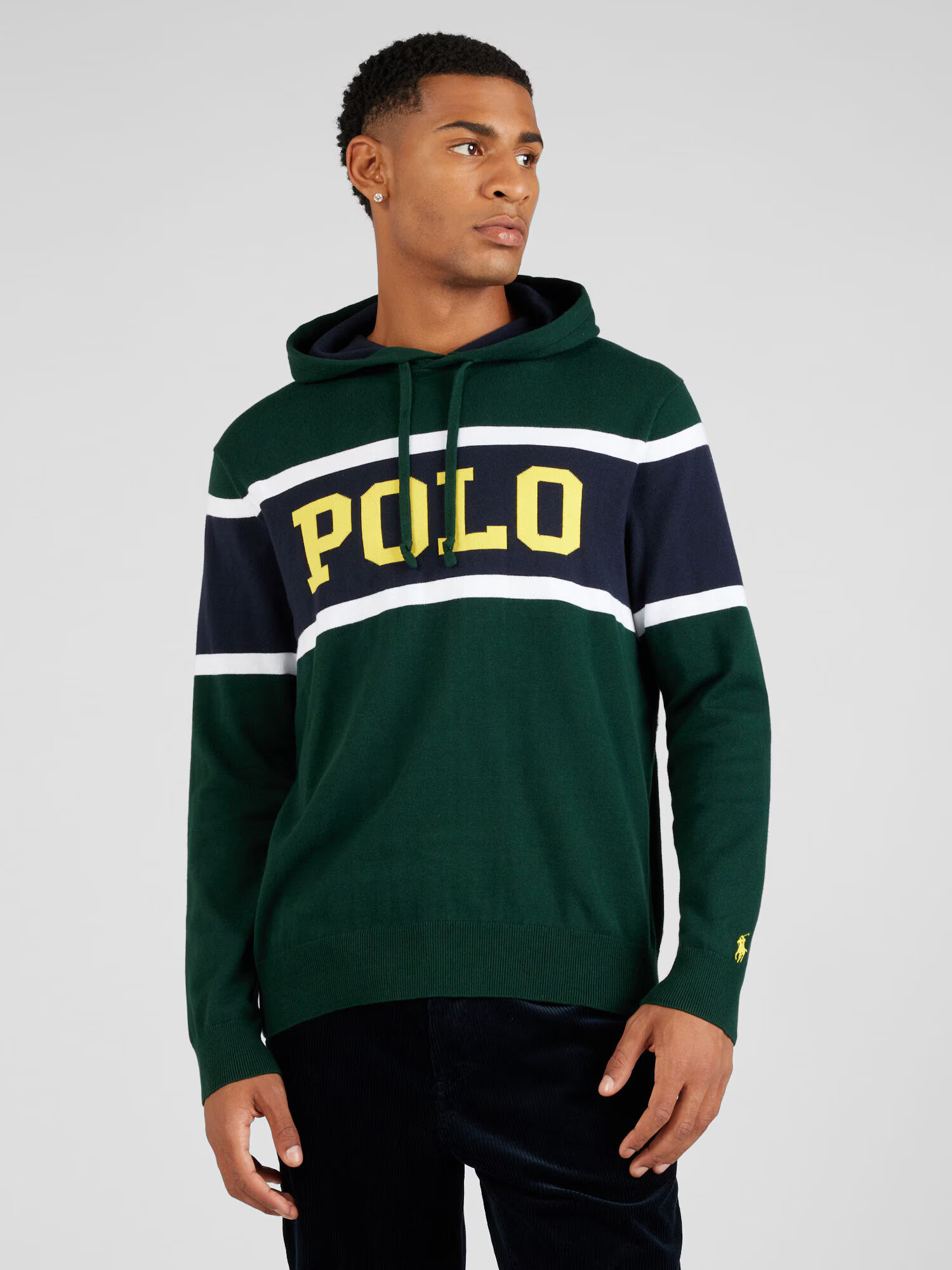 Polo Ralph Lauren Pulover albastru noapte / galben / verde închis / alb - Pled.ro