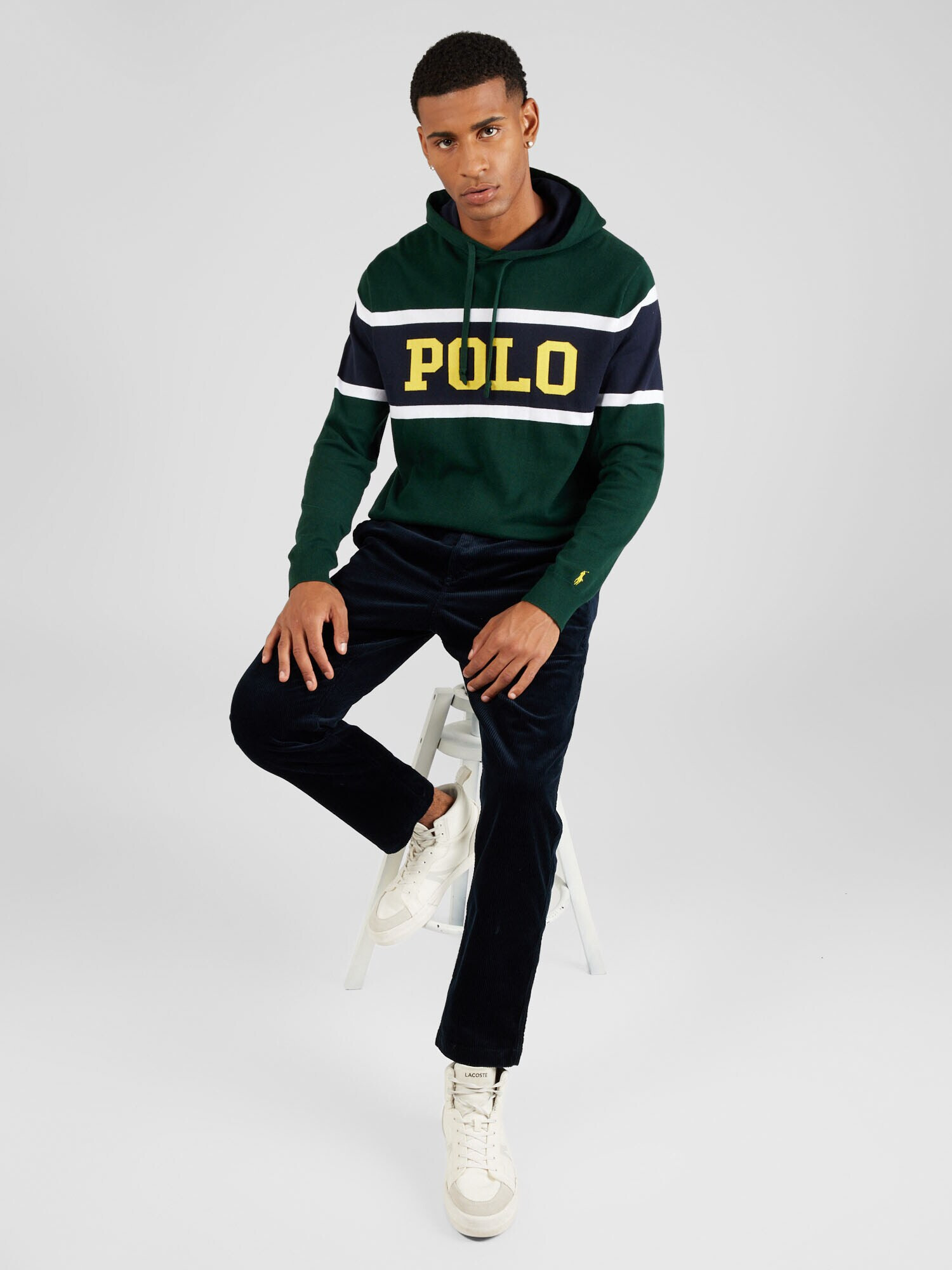 Polo Ralph Lauren Pulover albastru noapte / galben / verde închis / alb - Pled.ro