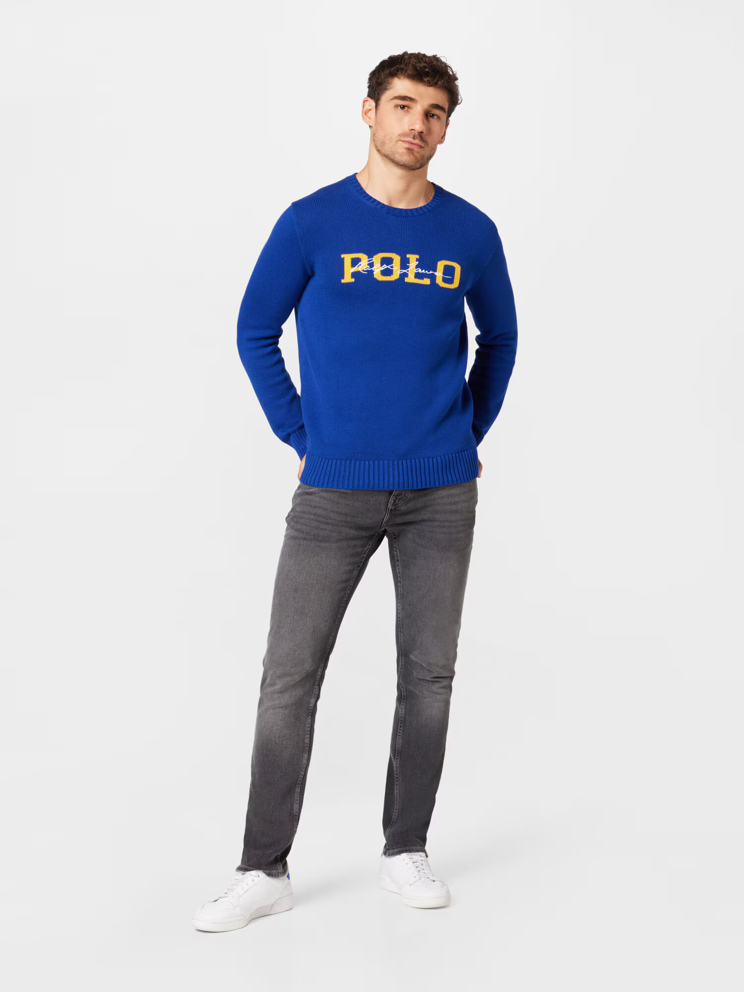 Polo Ralph Lauren Pulover albastru regal / galben / alb - Pled.ro