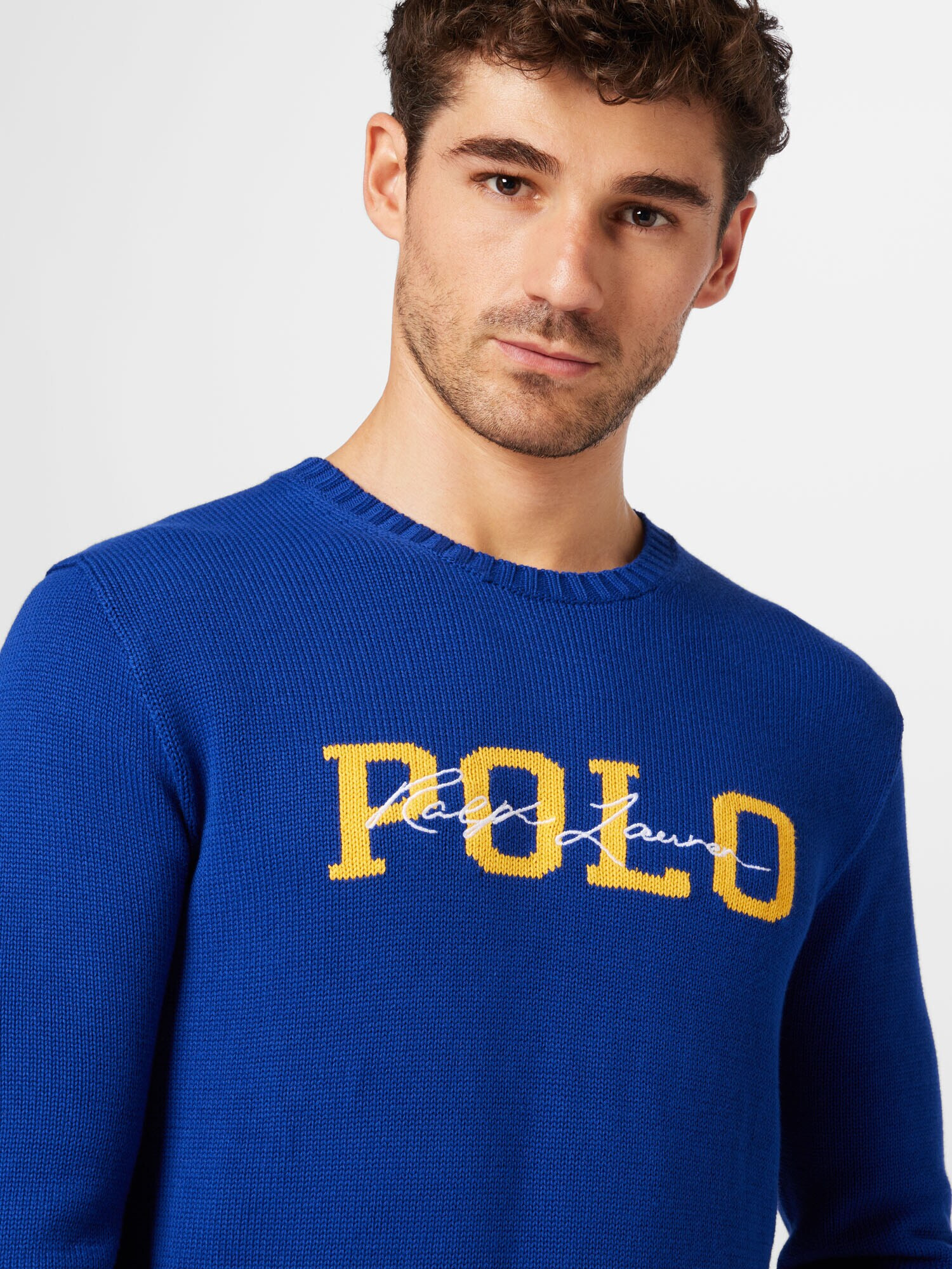 Polo Ralph Lauren Pulover albastru regal / galben / alb - Pled.ro