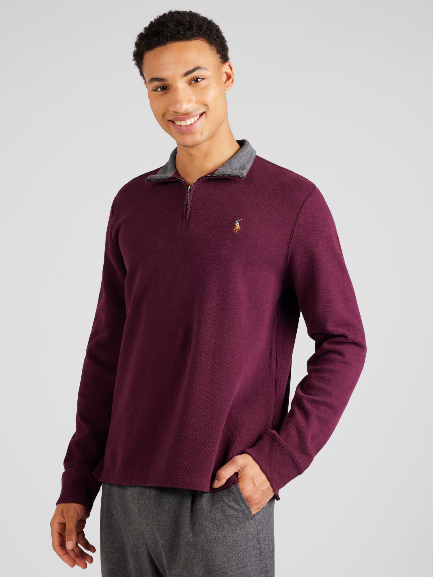 Polo Ralph Lauren Pulover crem / albastru / maro deschis / roșu burgundy - Pled.ro