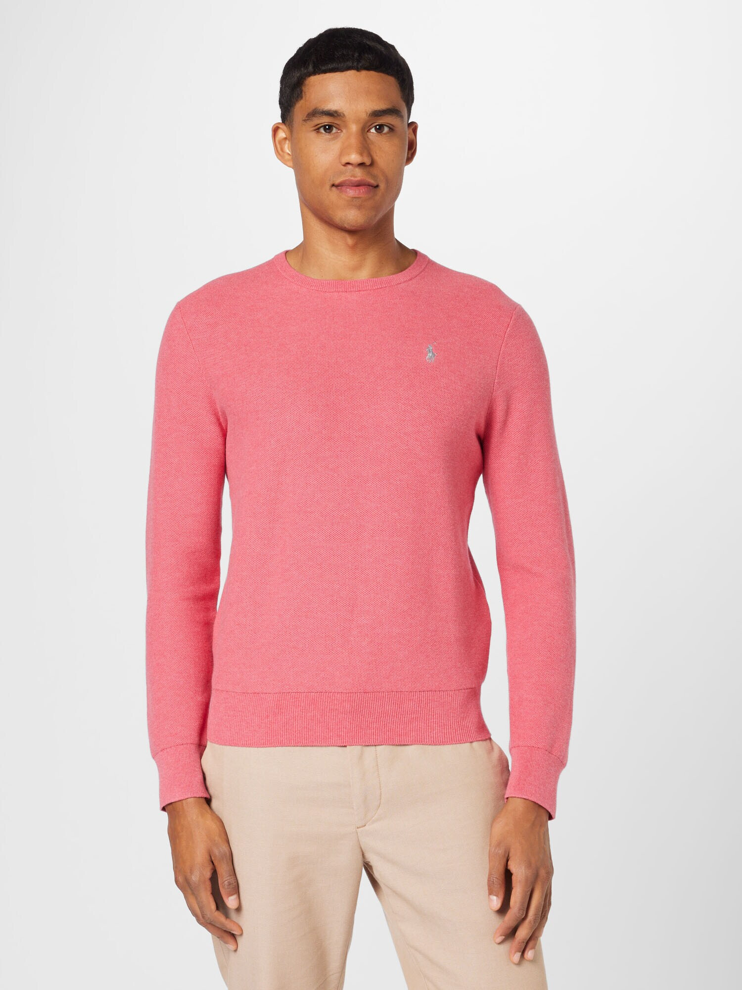 Polo Ralph Lauren Pulover gri deschis / roșu pastel - Pled.ro