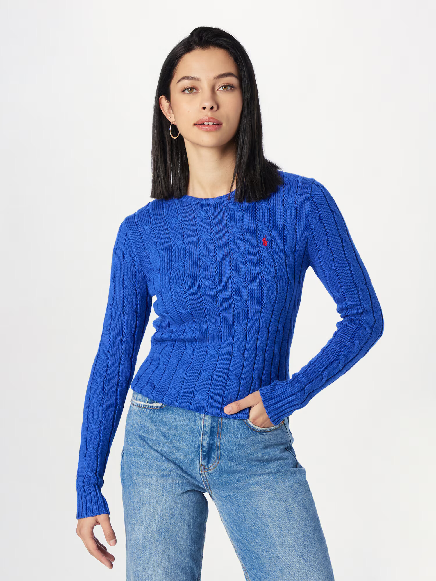 Polo Ralph Lauren Pulover 'JULIANNA' albastru regal / roșu - Pled.ro