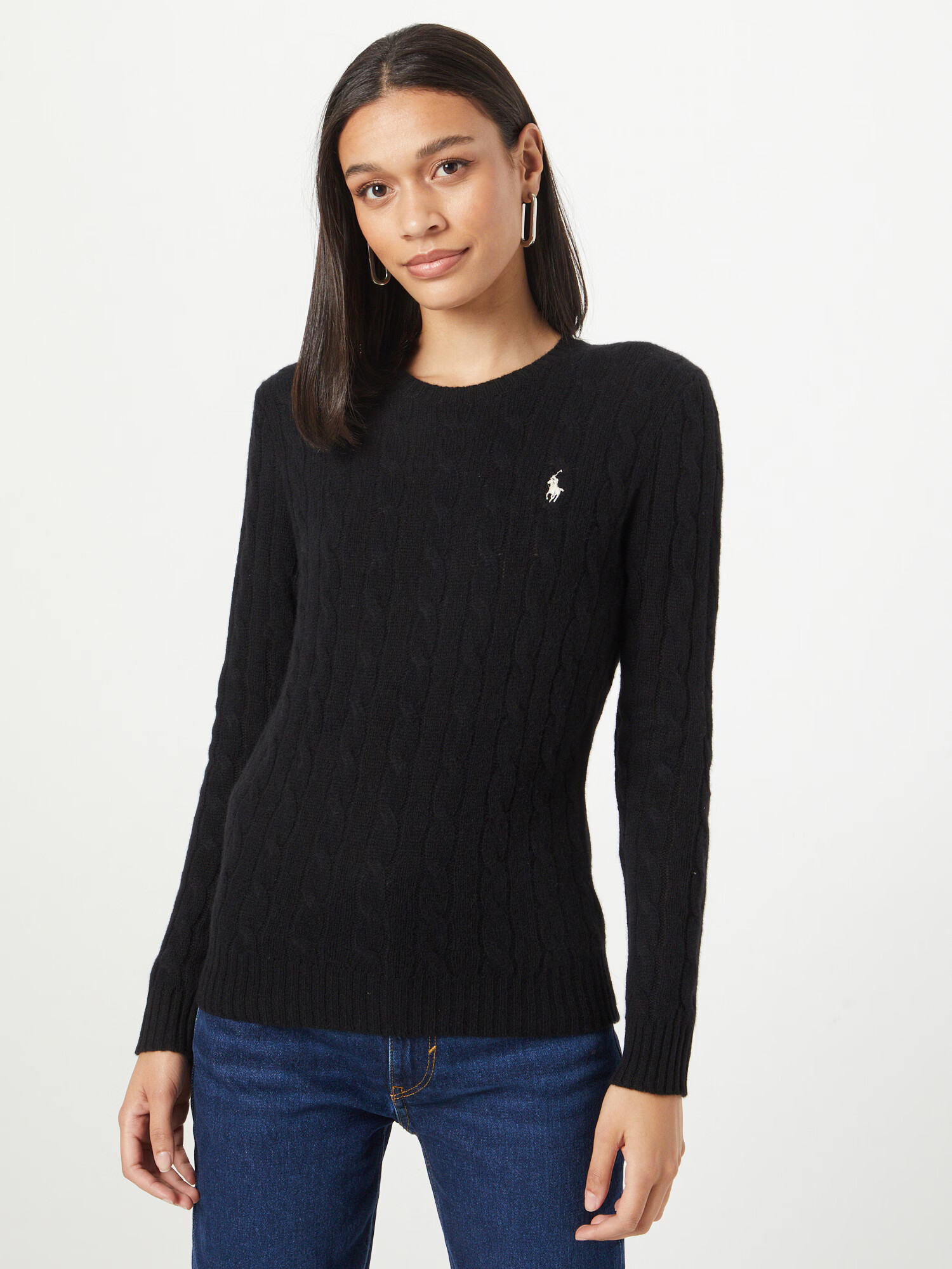 Polo Ralph Lauren Pulover 'Julianna' negru / alb - Pled.ro