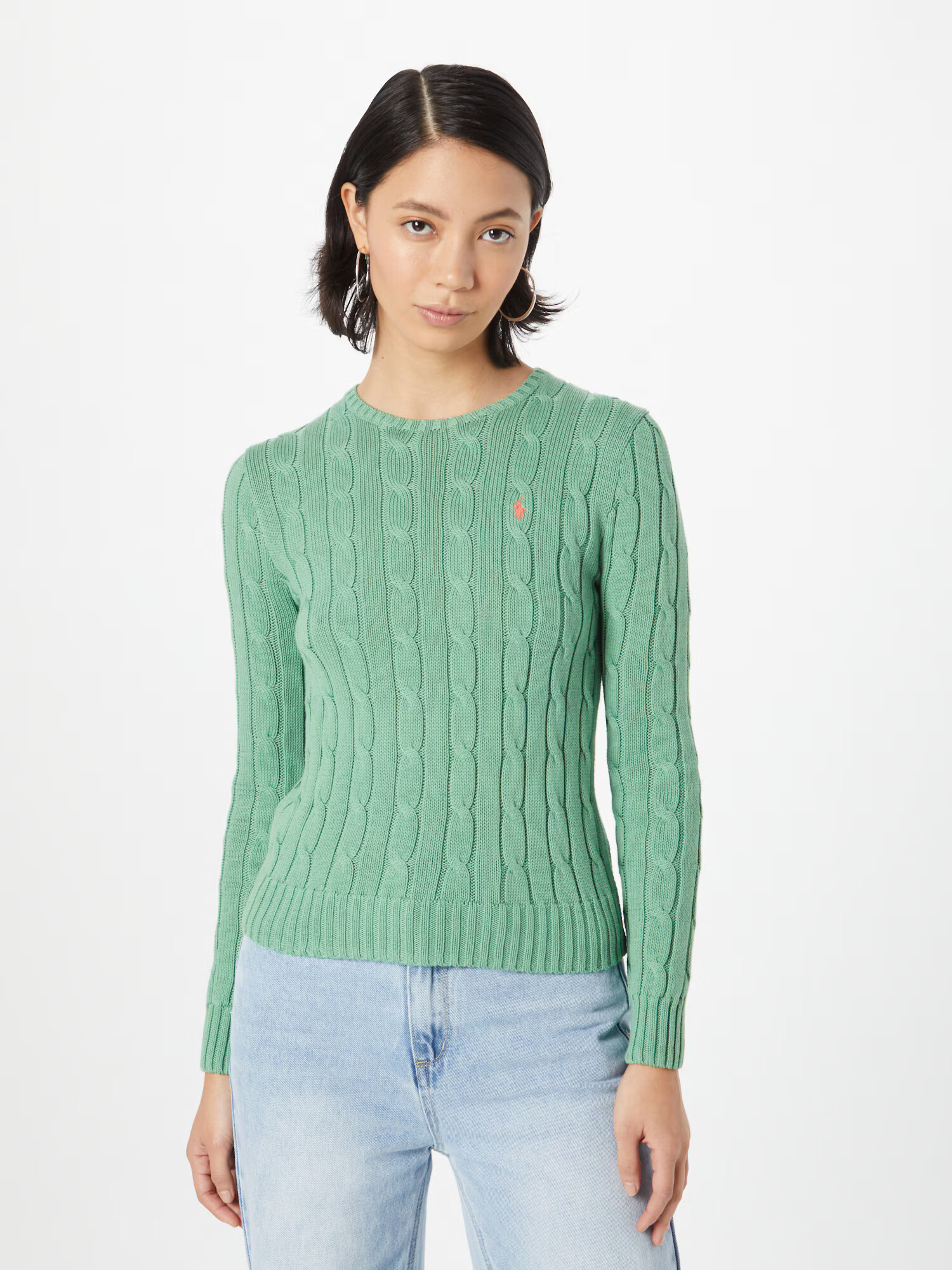 Polo Ralph Lauren Pulover 'JULIANNA' verde kiwi / corai - Pled.ro