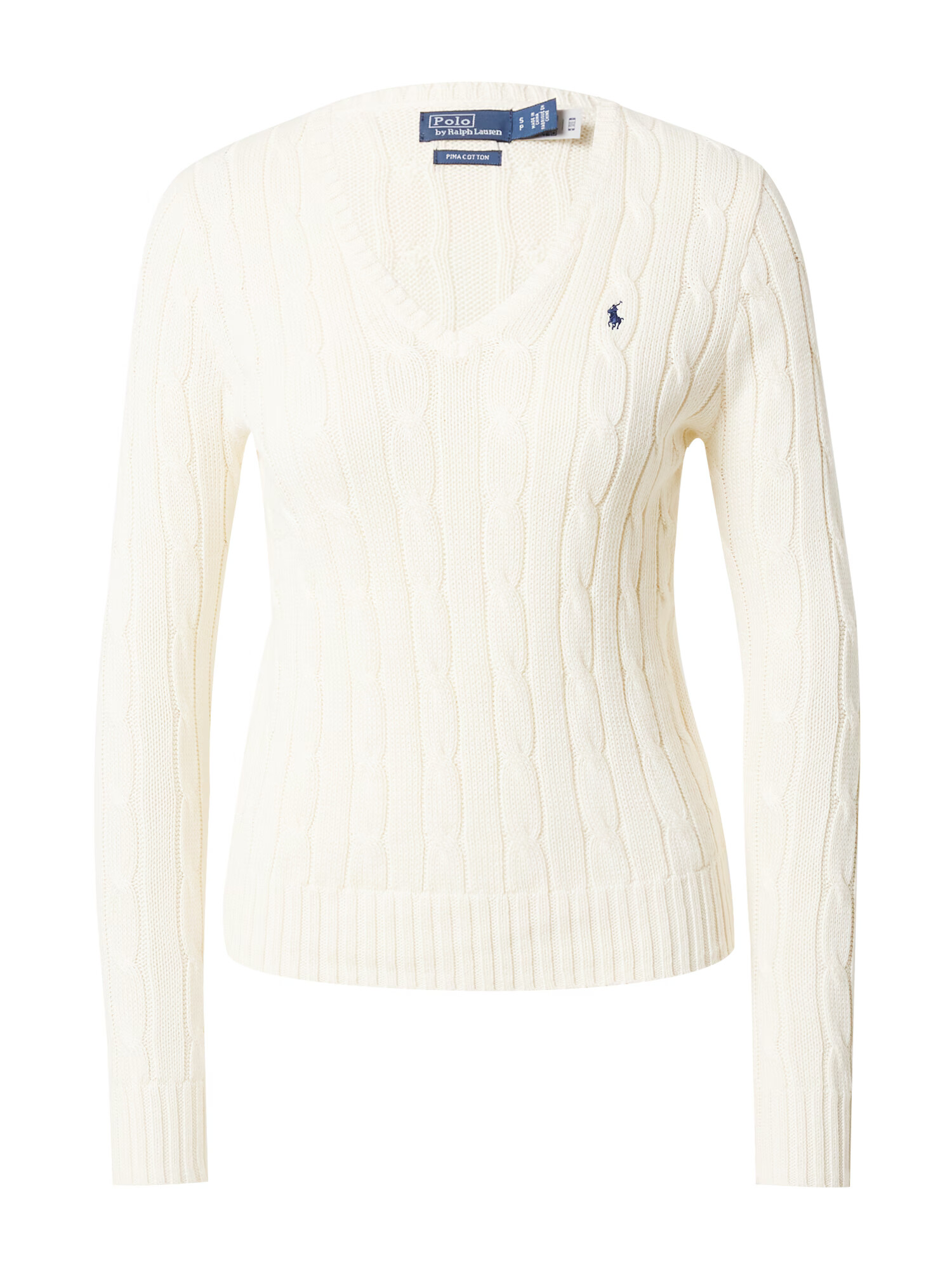 Polo Ralph Lauren Pulover 'KIMBERLY' crem / albastru închis - Pled.ro