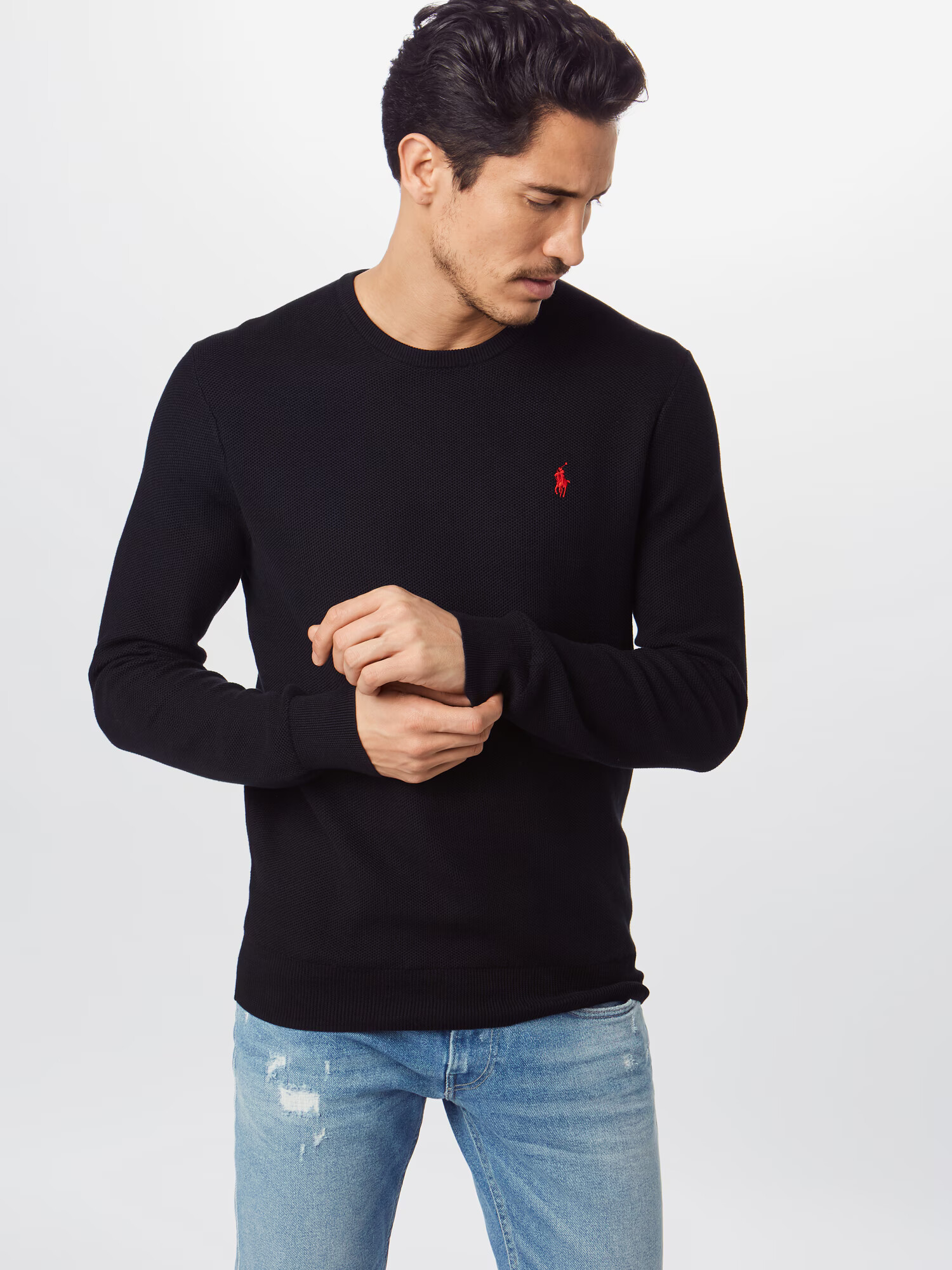 Polo Ralph Lauren Pulover 'LS CN PP' negru - Pled.ro