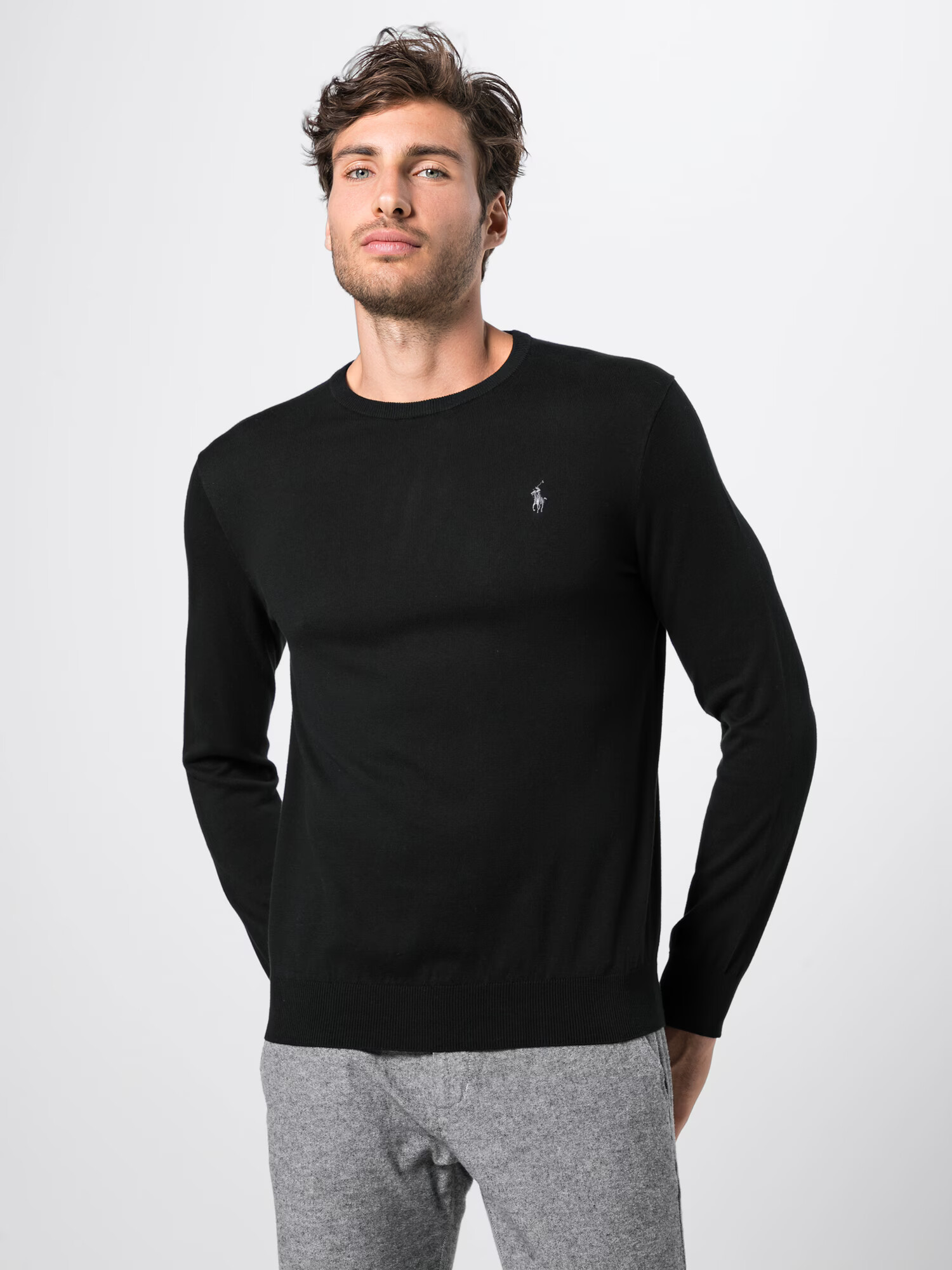 Polo Ralph Lauren Pulover negru / argintiu - Pled.ro