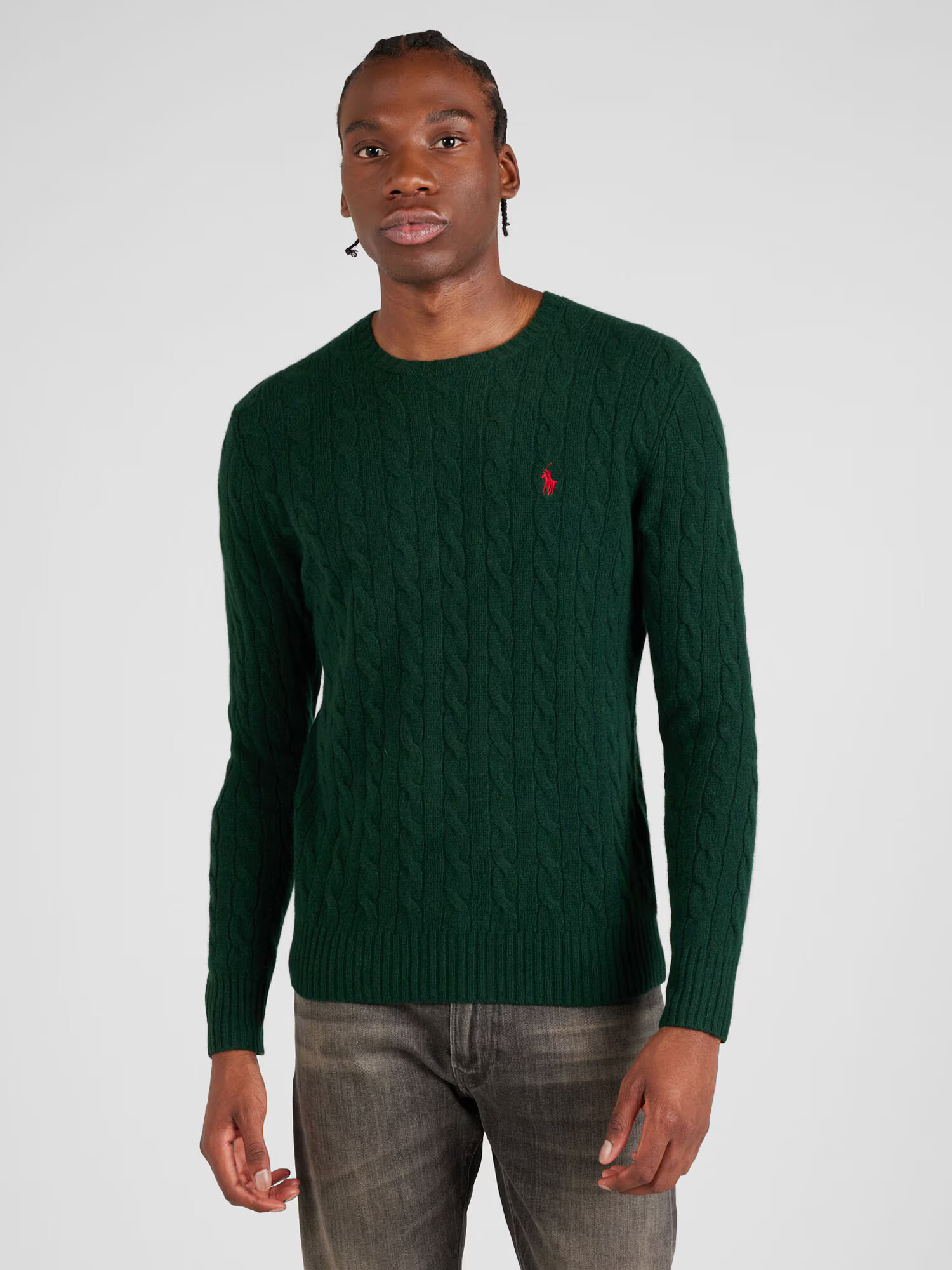 Polo Ralph Lauren Pulover verde închis / roșu - Pled.ro