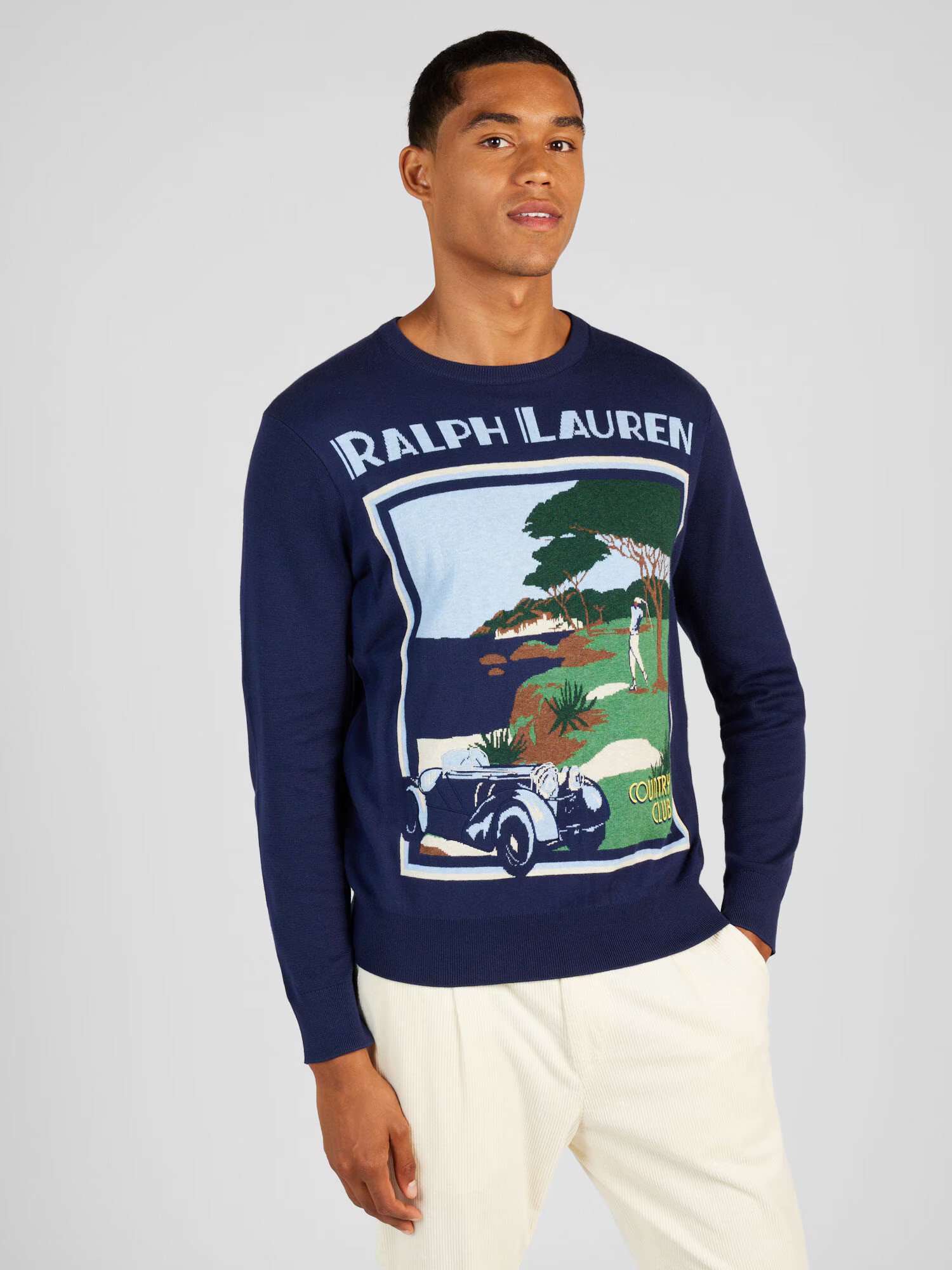 Polo Ralph Lauren Pulover bleumarin / albastru deschis / maro / verde - Pled.ro