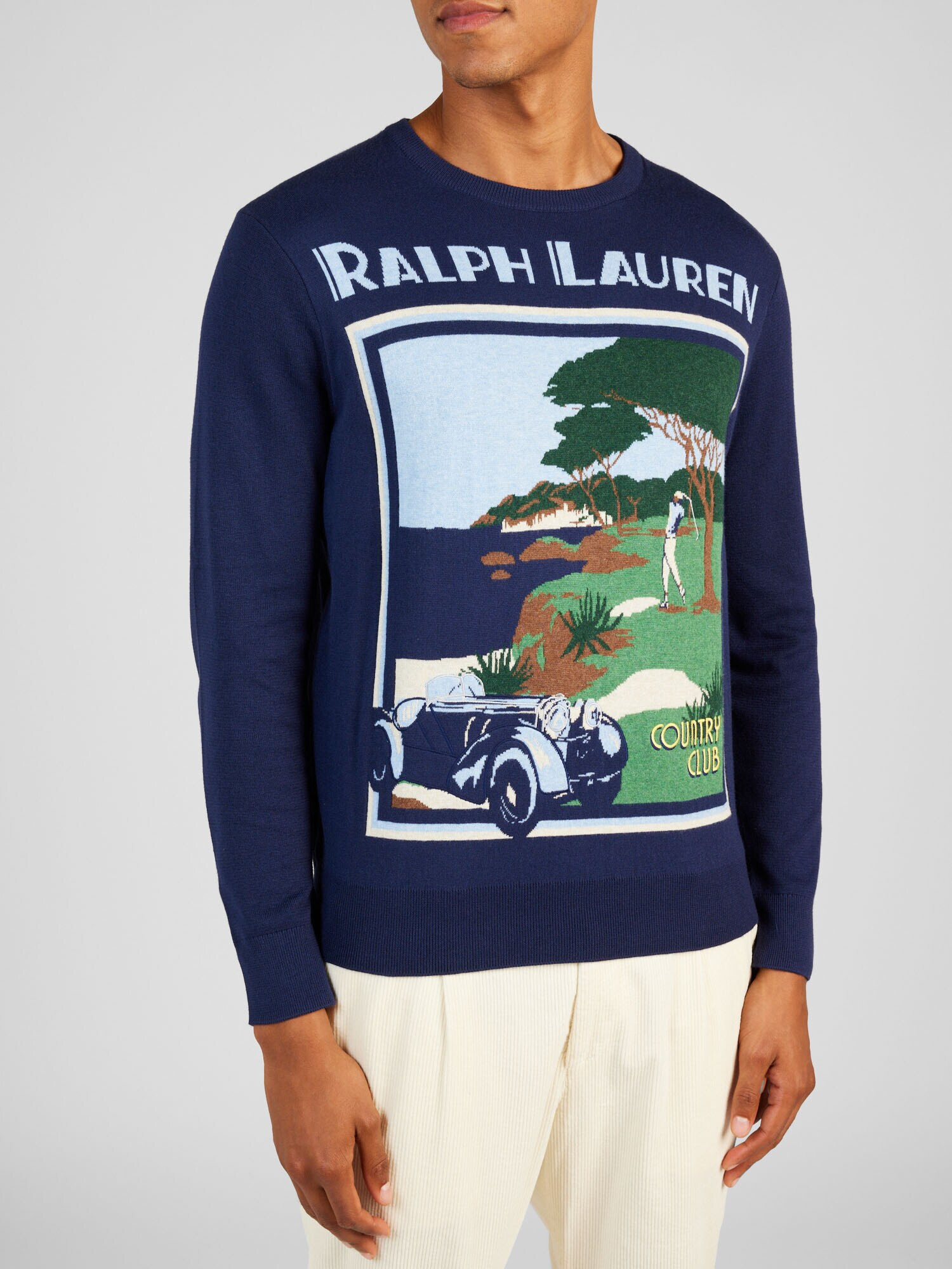 Polo Ralph Lauren Pulover bleumarin / albastru deschis / maro / verde - Pled.ro