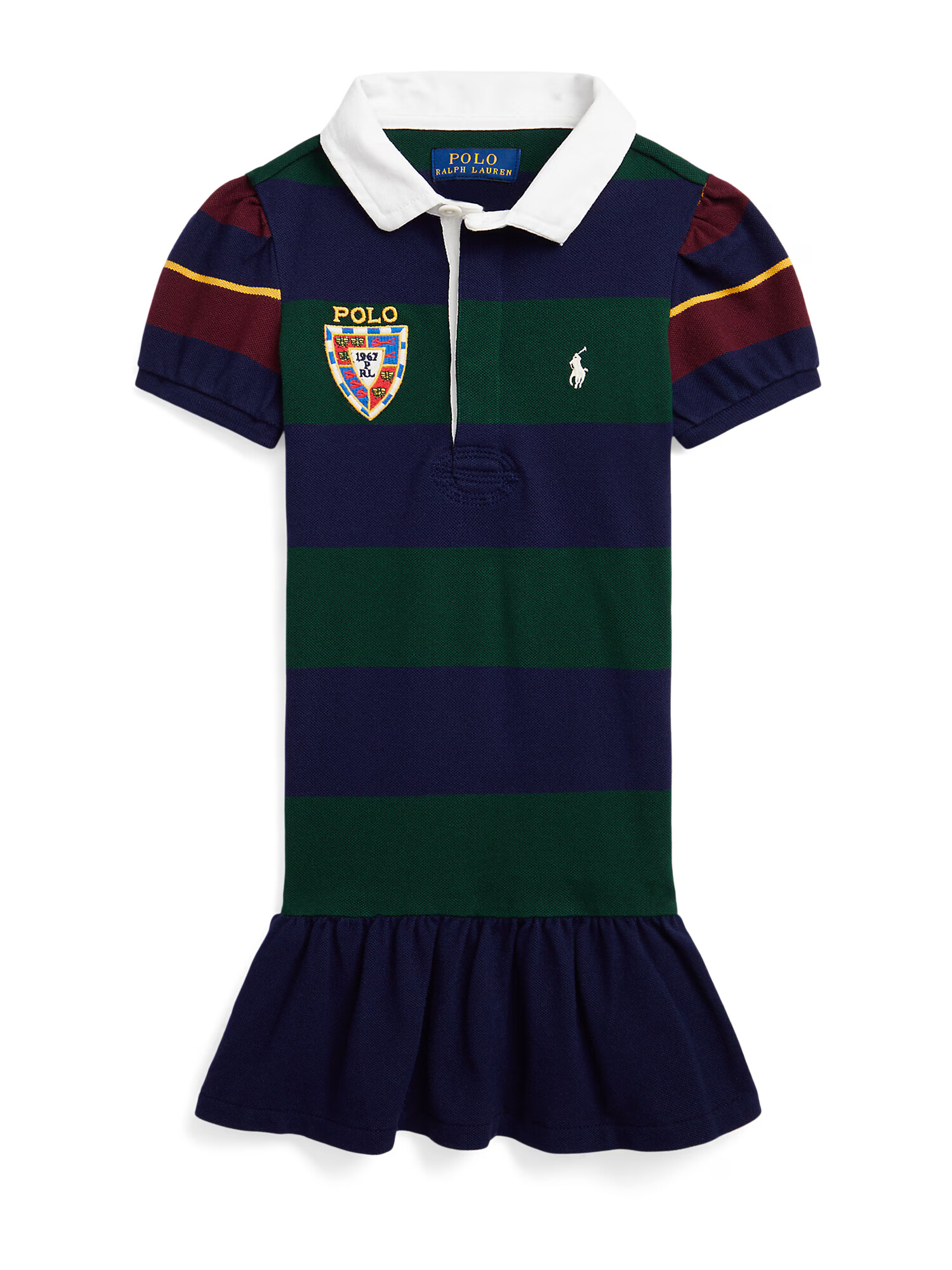 Polo Ralph Lauren Rochie albastru închis / verde smarald / roșu bordeaux / alb - Pled.ro