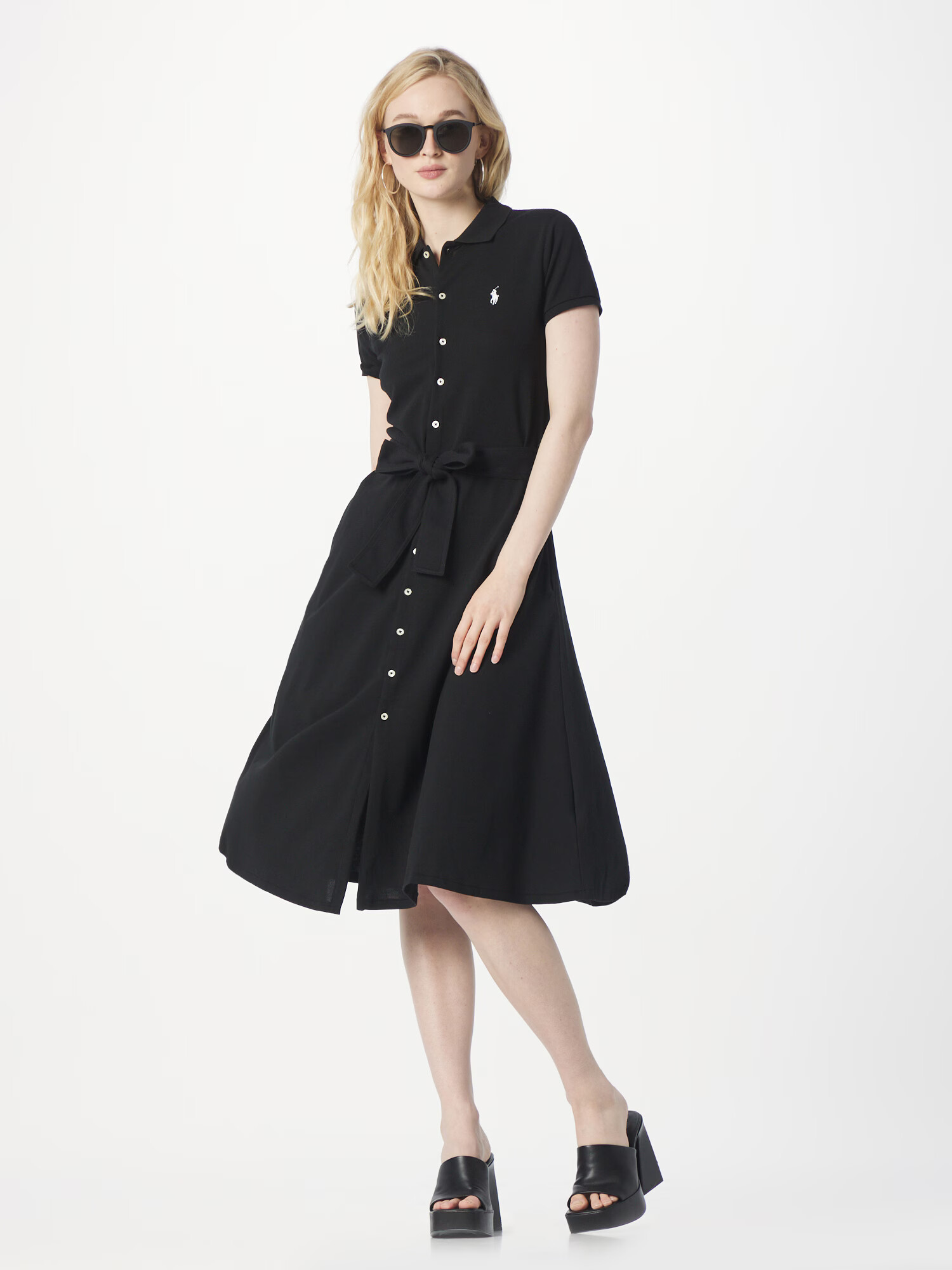 Polo Ralph Lauren Rochie tip bluză negru / alb - Pled.ro