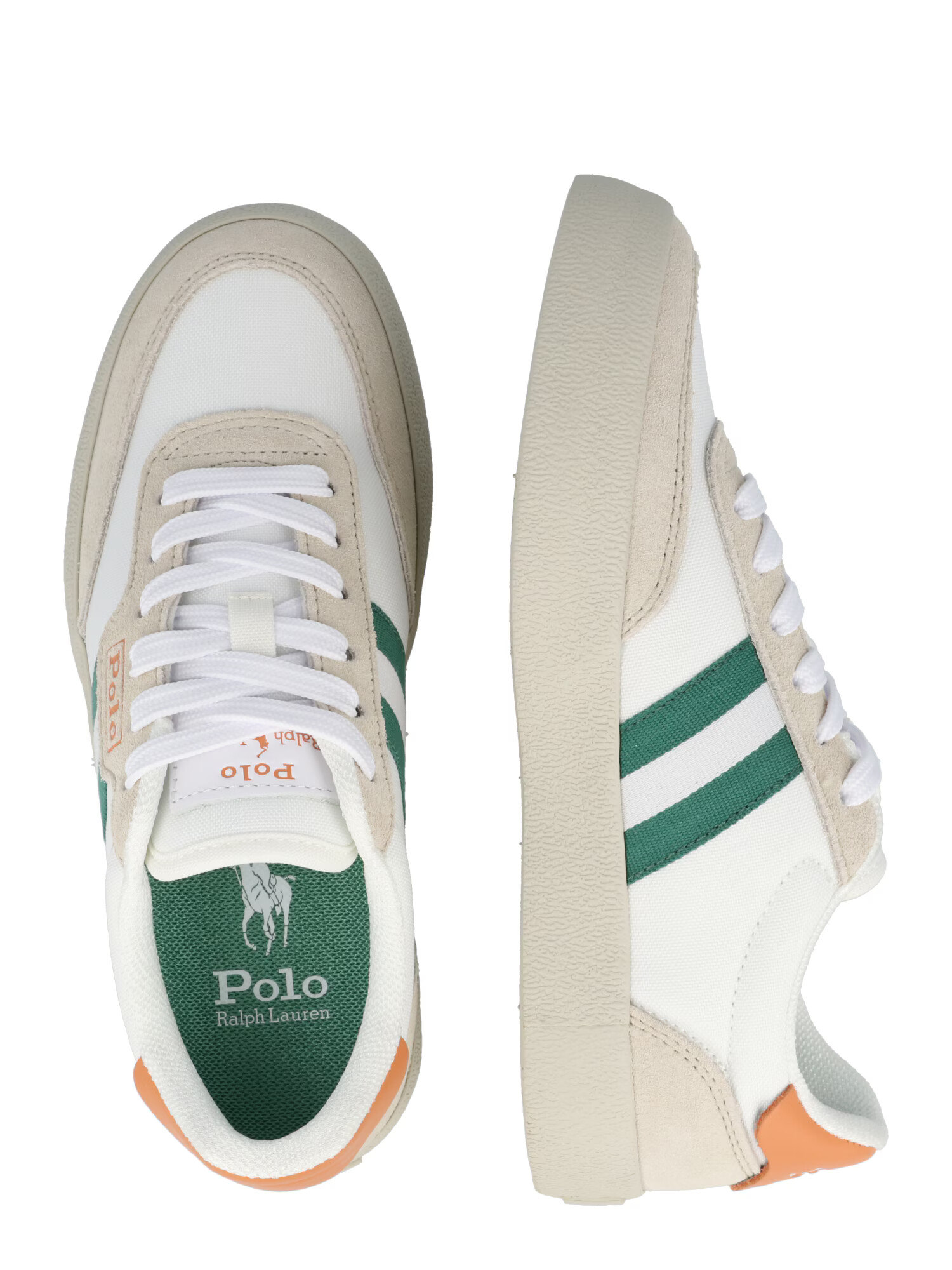 Polo Ralph Lauren Sneaker low bej / verde / roșu orange / alb - Pled.ro