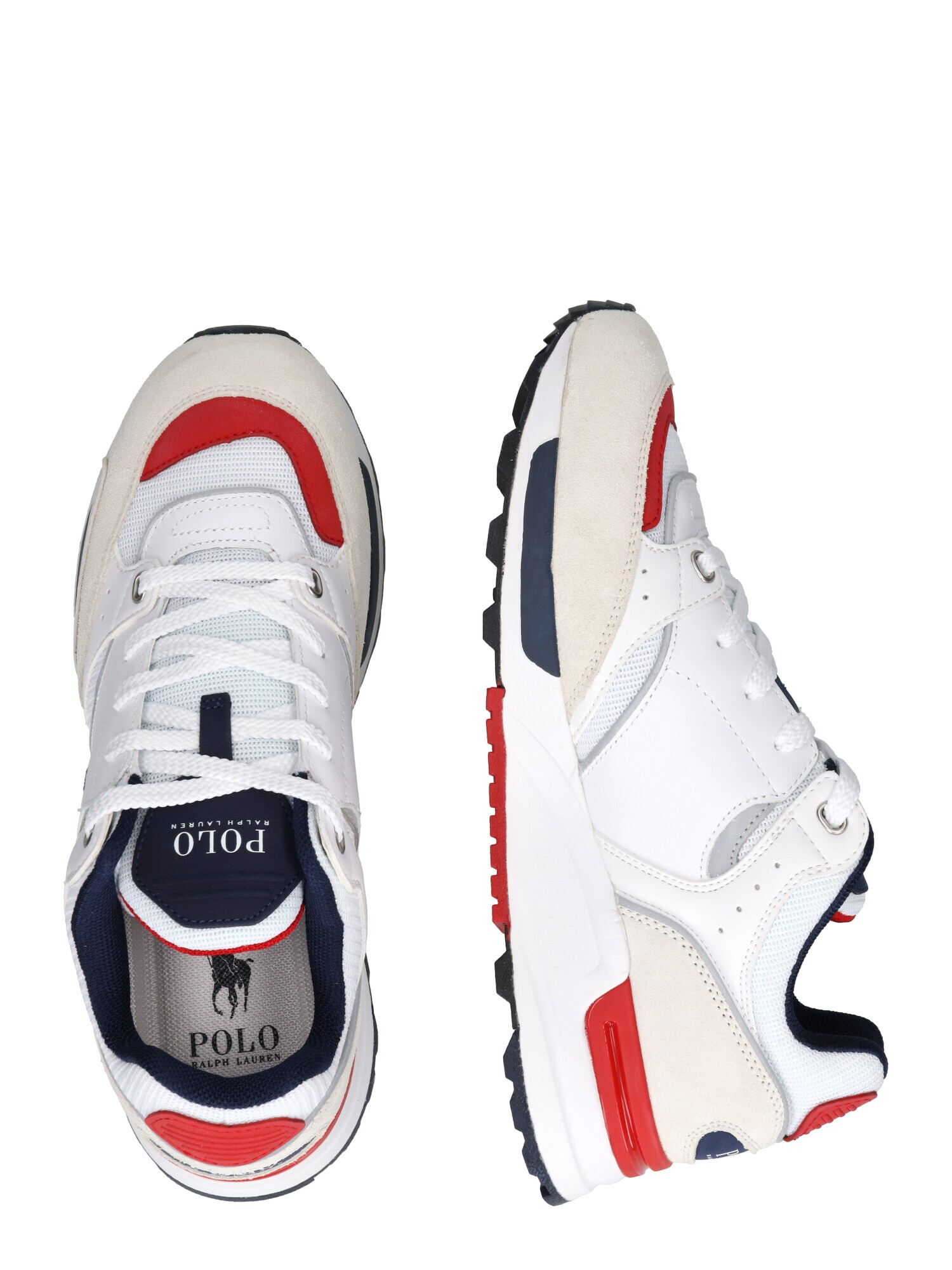 Polo Ralph Lauren Sneaker low 'TRACKSTR 200-SNEAKERS-LOW TOP' bleumarin / roșu / alb - Pled.ro