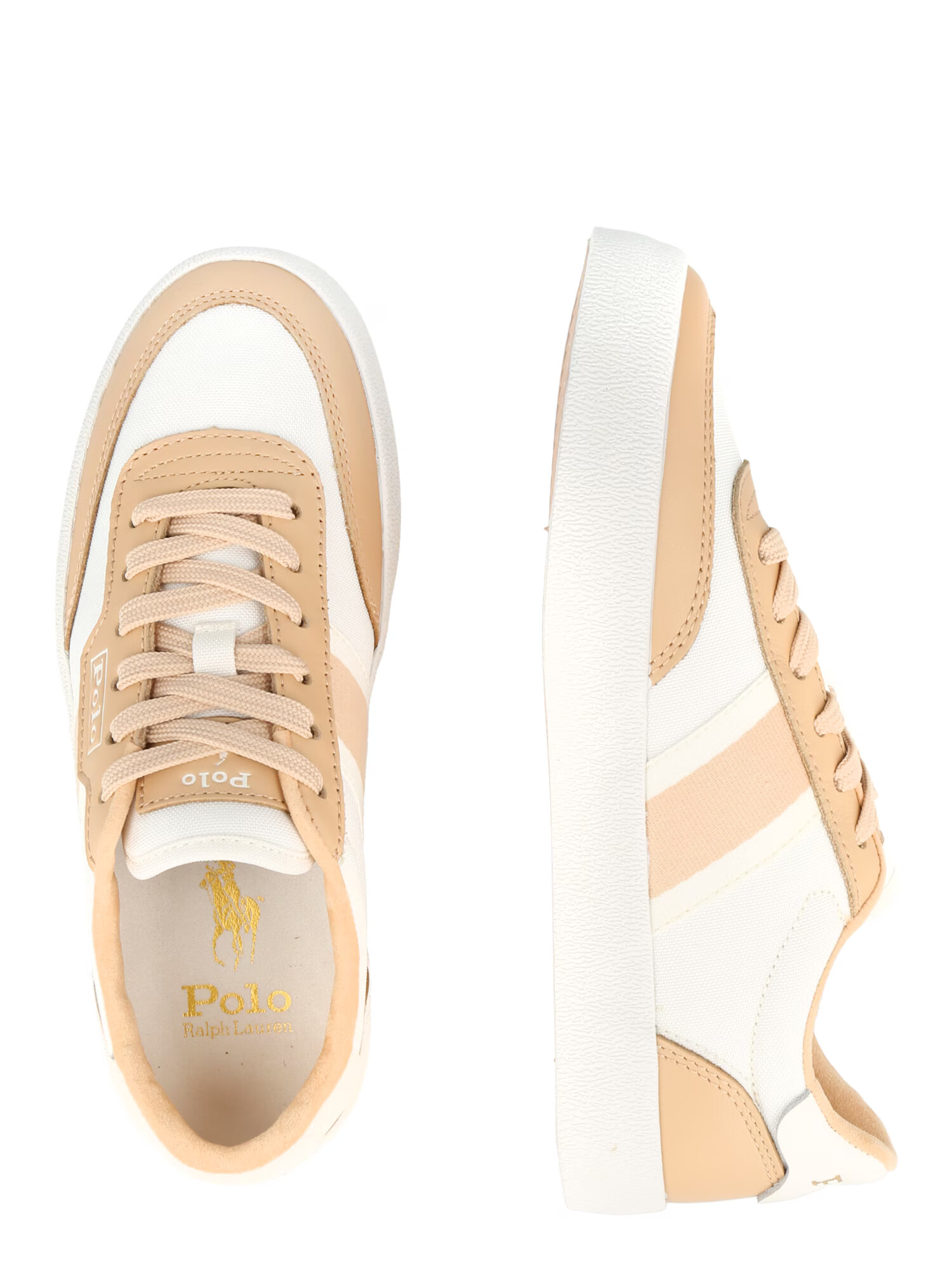 Polo Ralph Lauren Sneaker low 'COURT' nisipiu / alb - Pled.ro