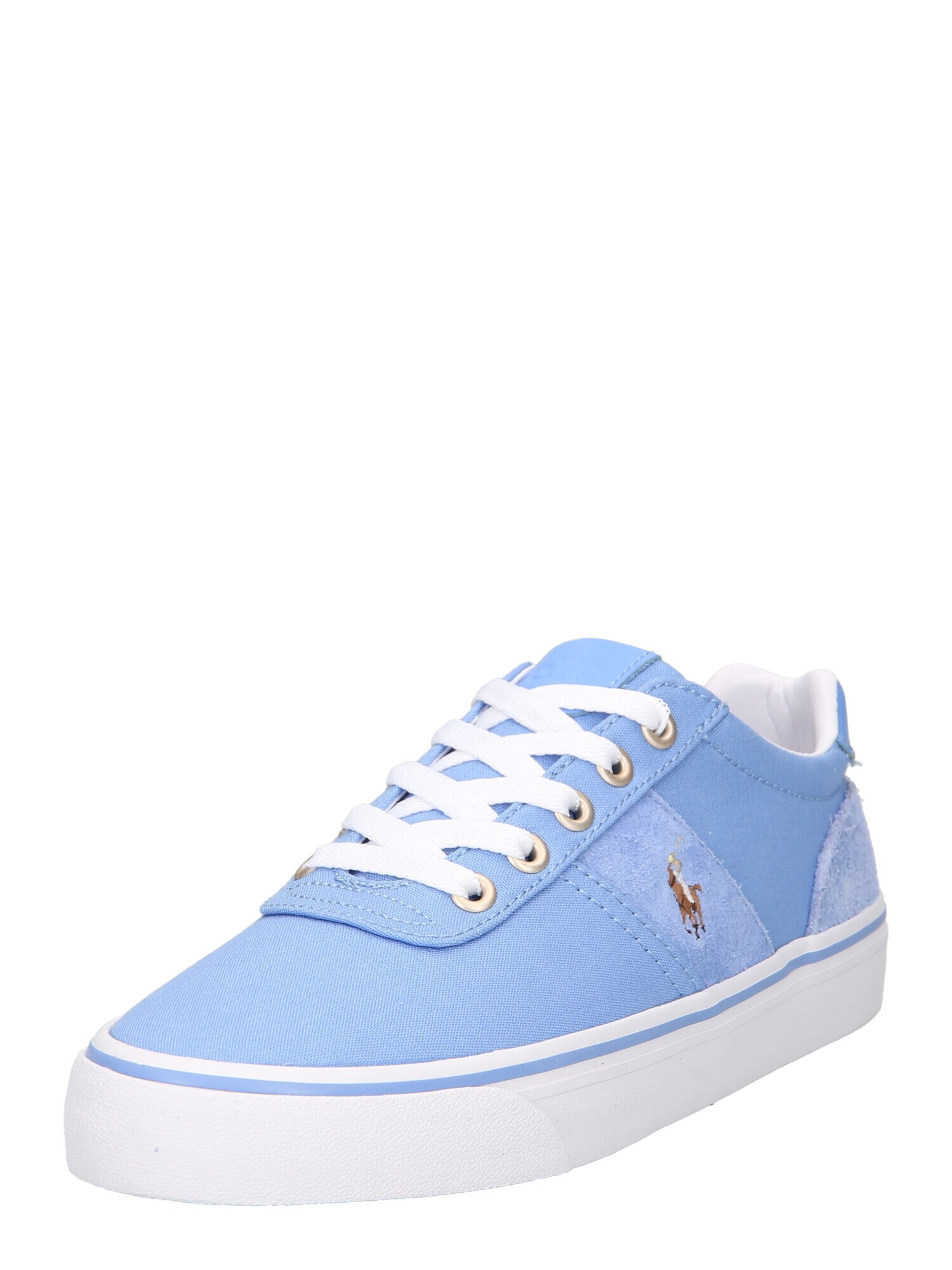 Polo Ralph Lauren Sneaker low 'Hanford' albastru deschis / maro / alb - Pled.ro