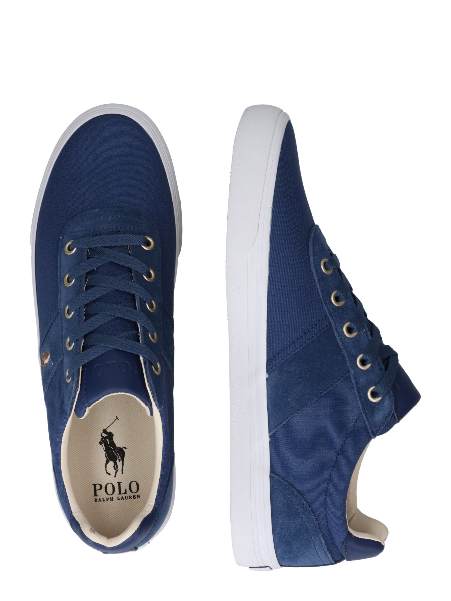 Polo Ralph Lauren Sneaker low 'HANFORD' bleumarin / maro / galben pastel / alb - Pled.ro