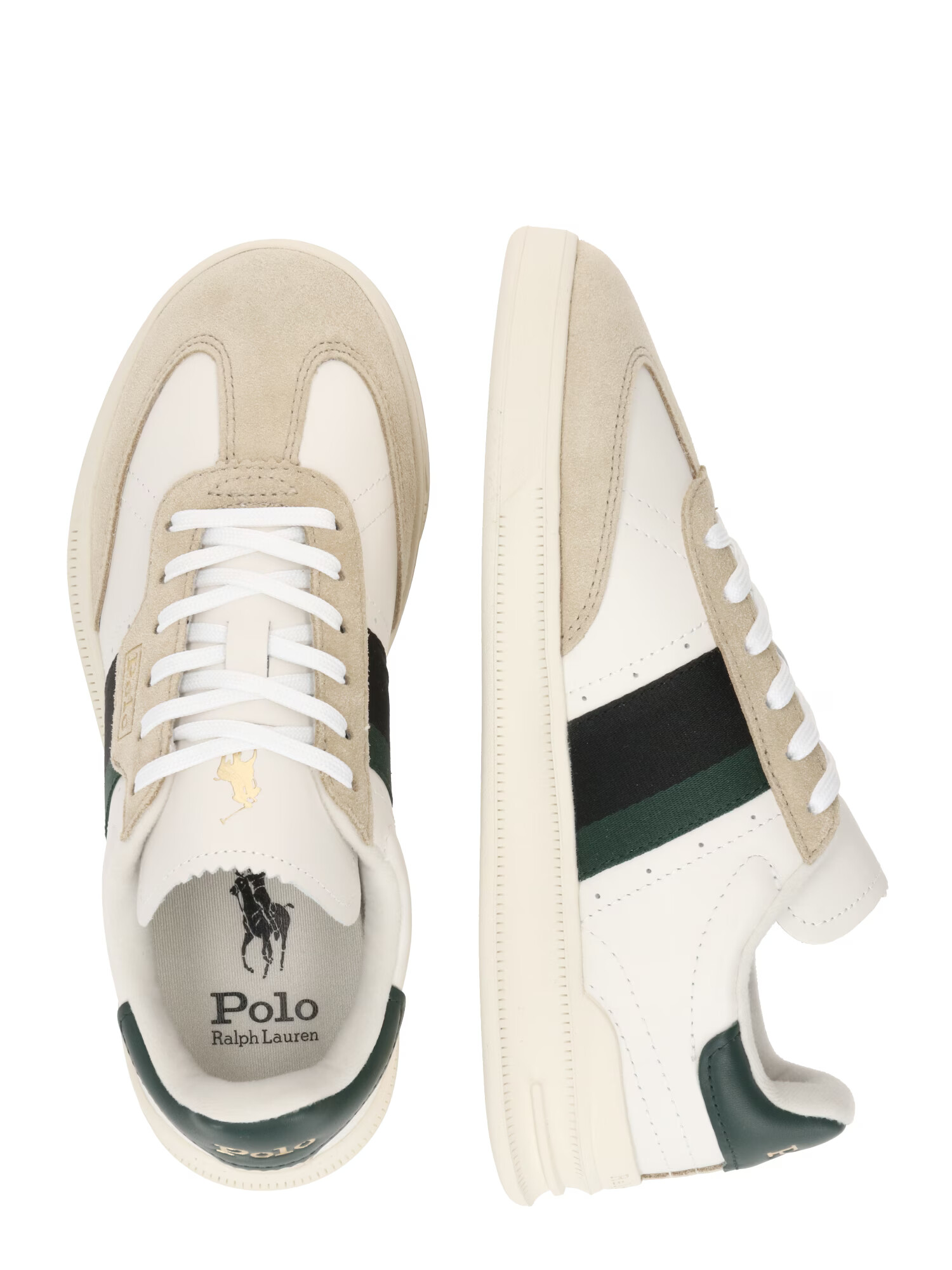 Polo Ralph Lauren Sneaker low 'HTR AERA' bej / verde închis / negru / alb - Pled.ro