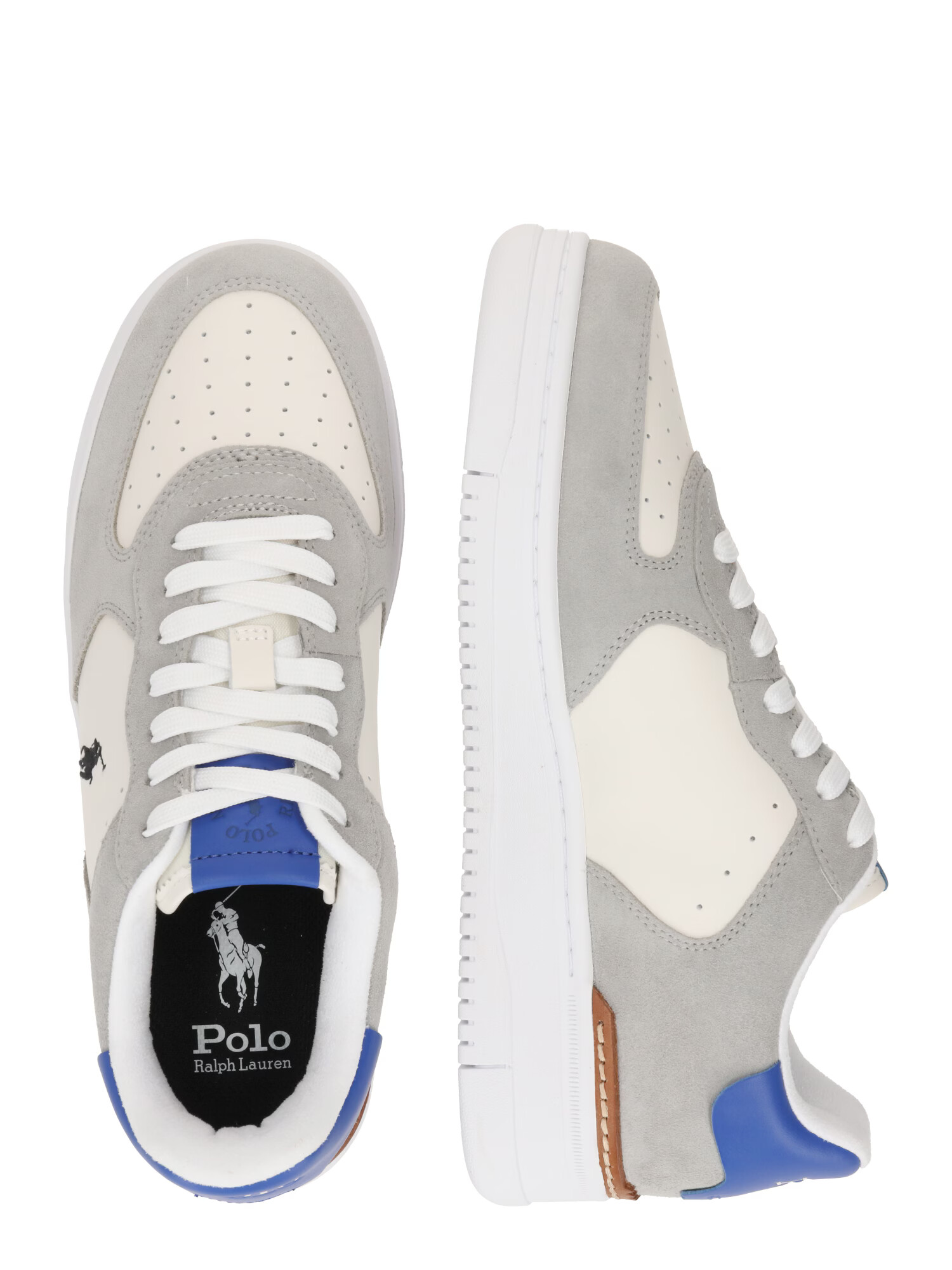 Polo Ralph Lauren Sneaker low 'MASTERS' albastru / maro ruginiu / gri / alb murdar - Pled.ro