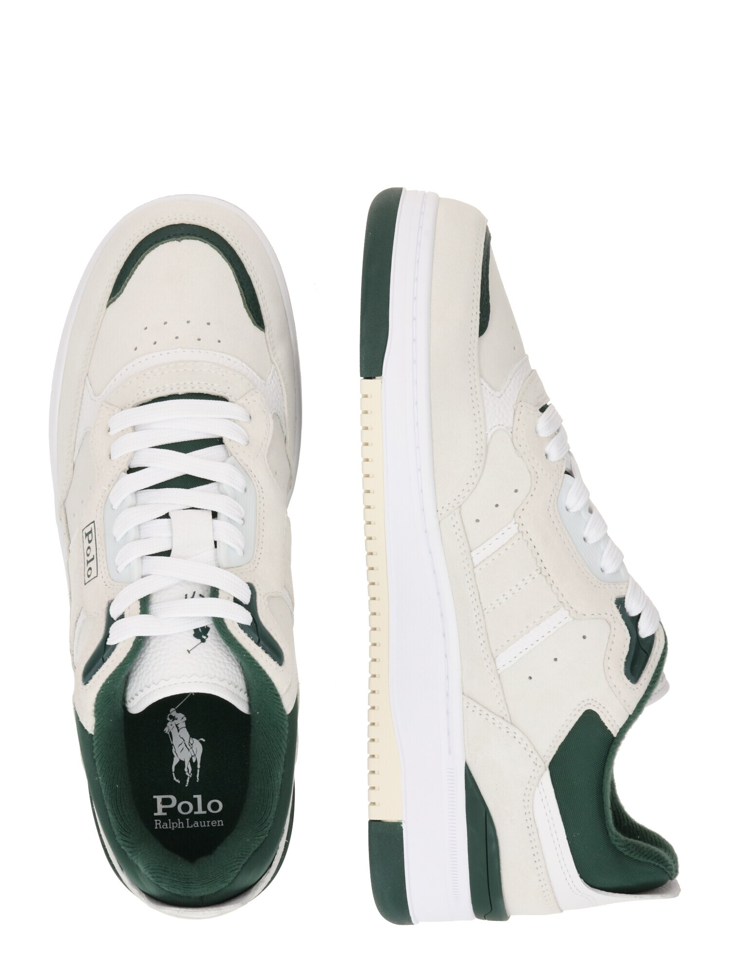 Polo Ralph Lauren Sneaker low 'Masters' verde închis / alb / alb lână - Pled.ro