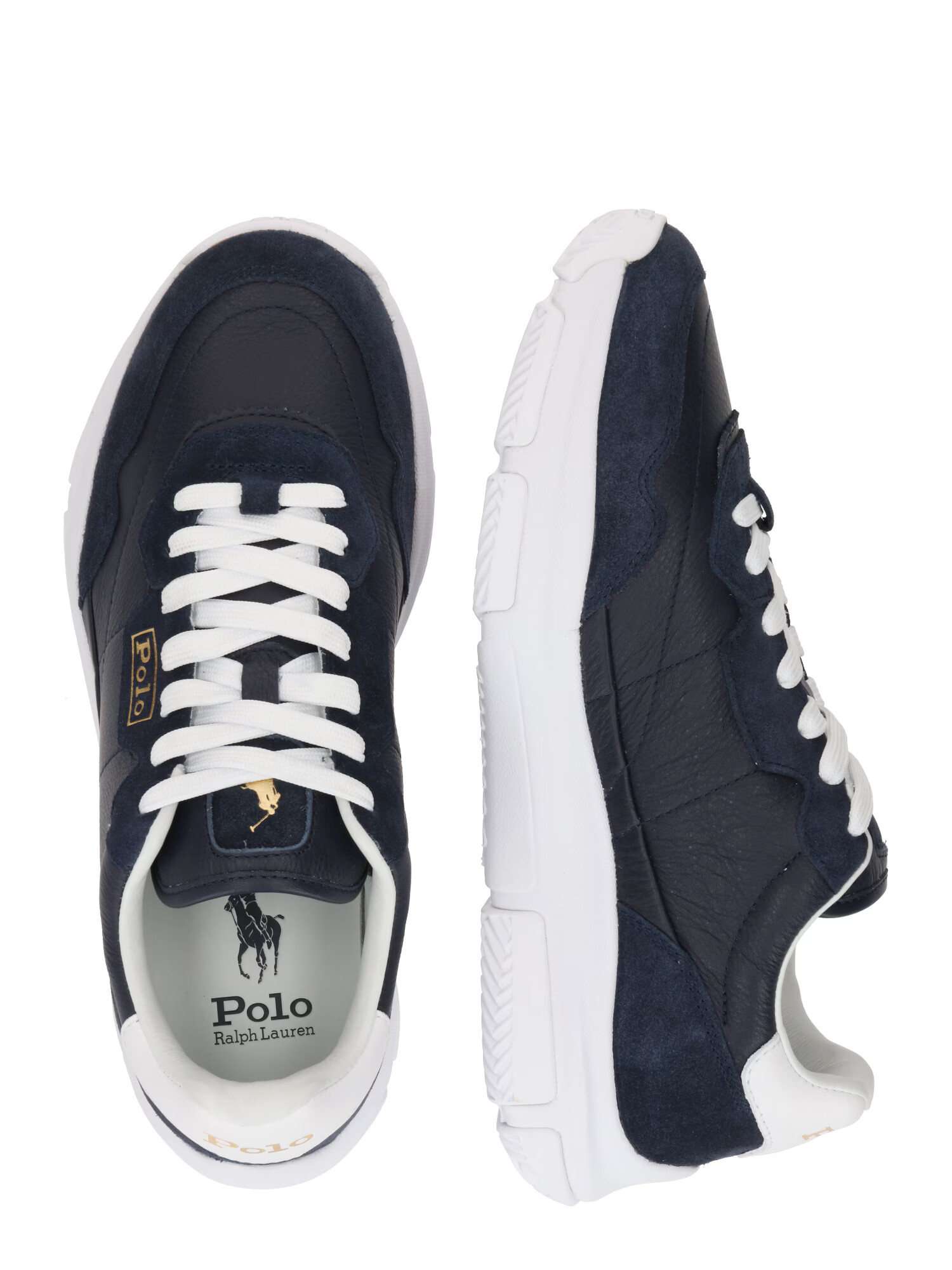 Polo Ralph Lauren Sneaker low 'SPA RACER100' bleumarin / galben auriu / alb murdar - Pled.ro