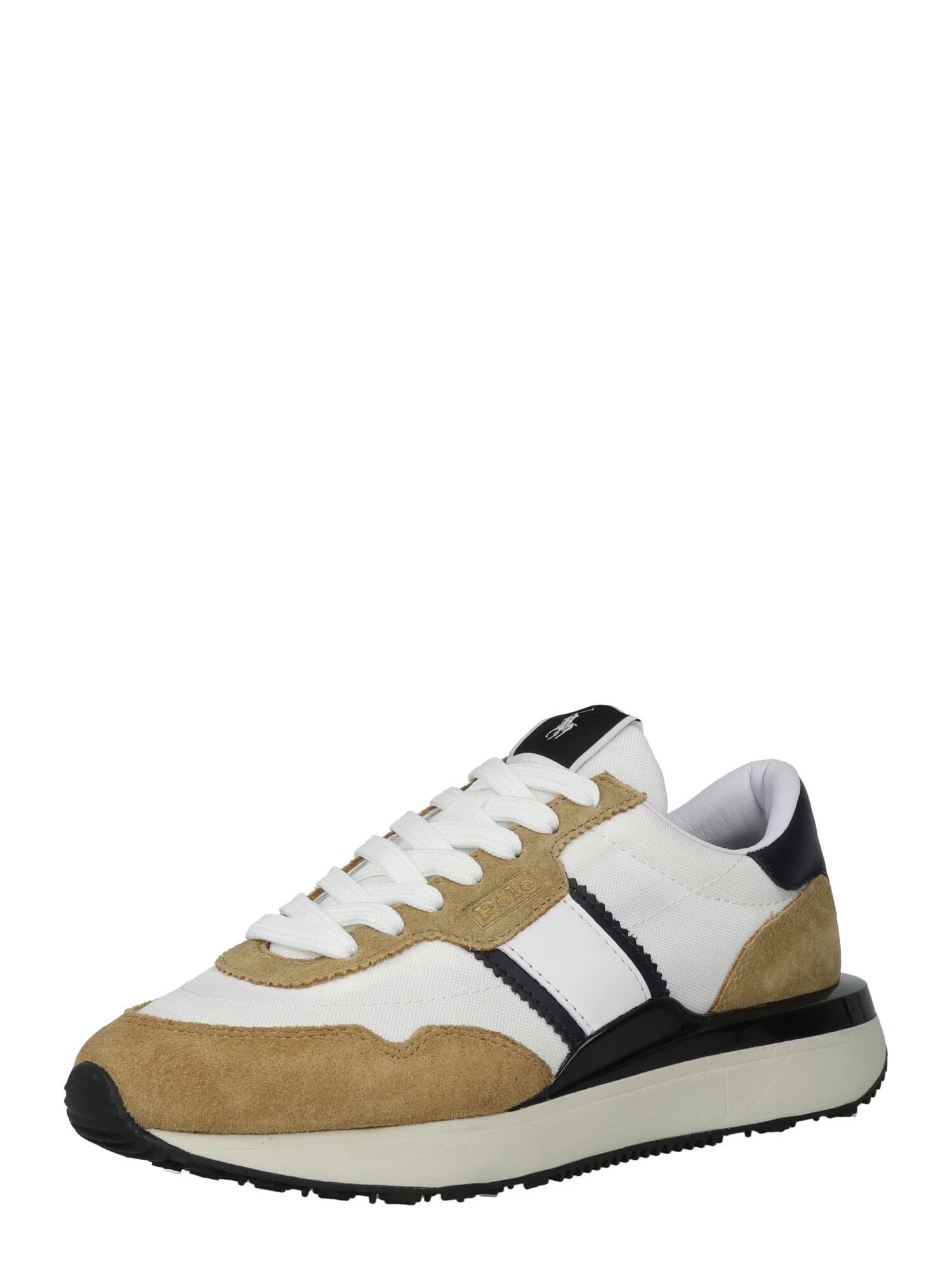 Polo Ralph Lauren Sneaker low 'TRAIN 89' maro deschis / auriu / negru / alb - Pled.ro