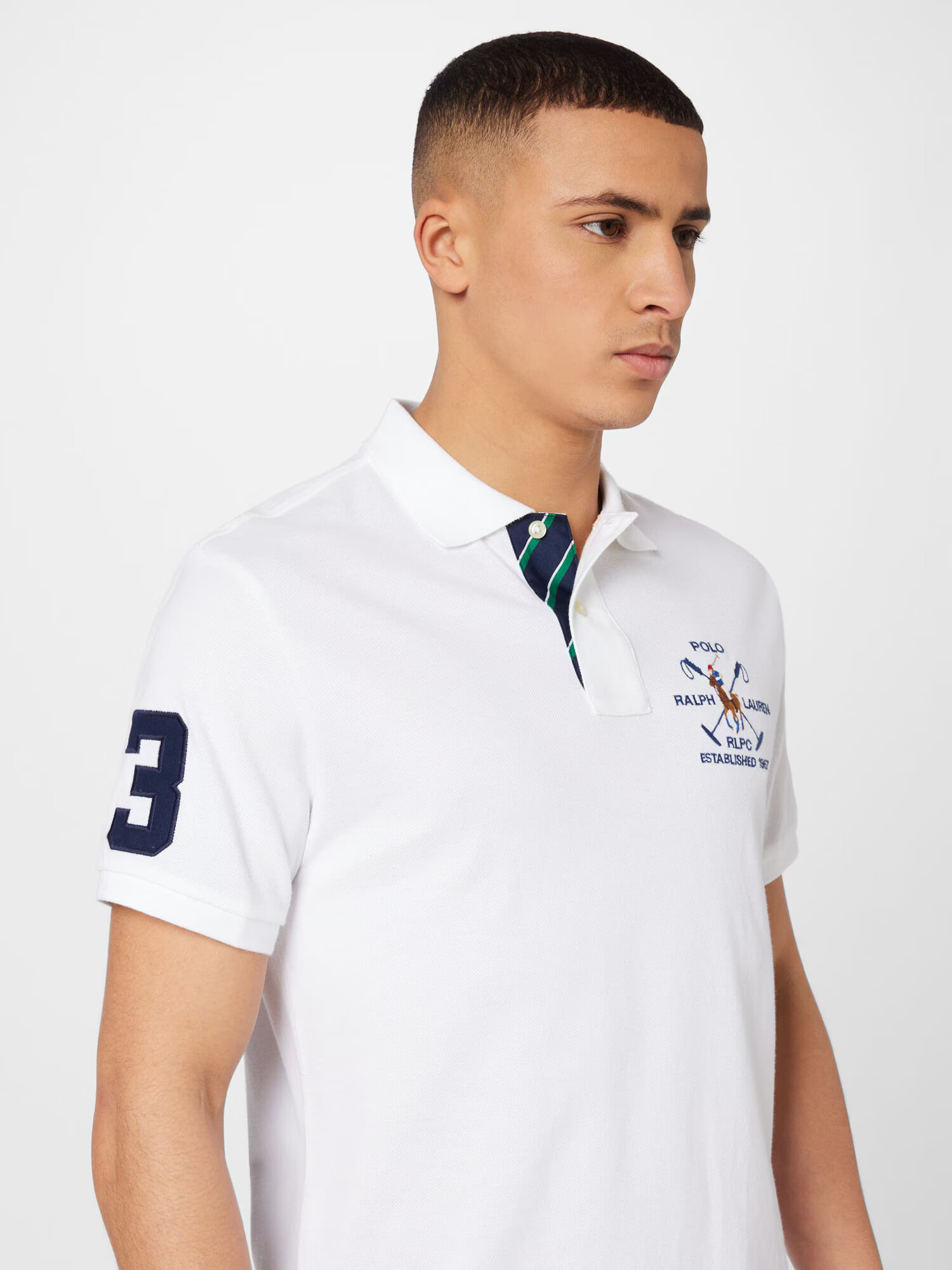 Polo Ralph Lauren Tricou albastru închis / maro deschis / verde iarbă / alb - Pled.ro