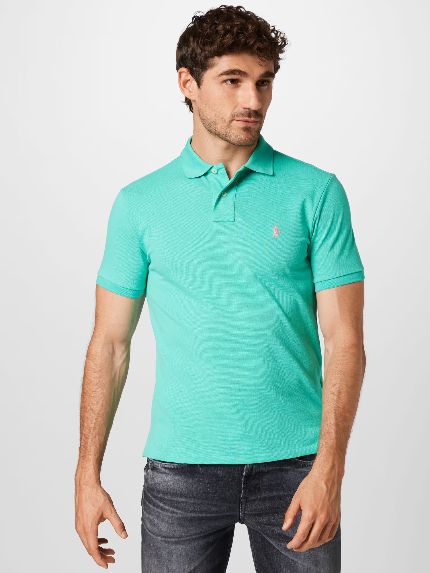 Polo Ralph Lauren Tricou verde jad / portocaliu piersică - Pled.ro