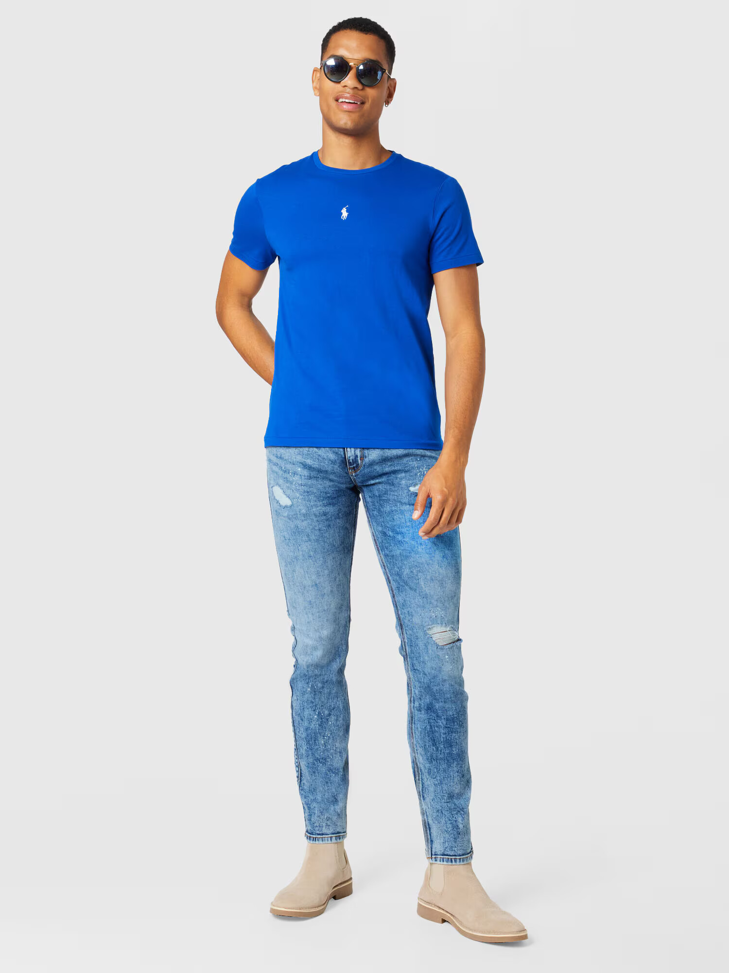 Polo Ralph Lauren Tricou albastru închis / alb - Pled.ro