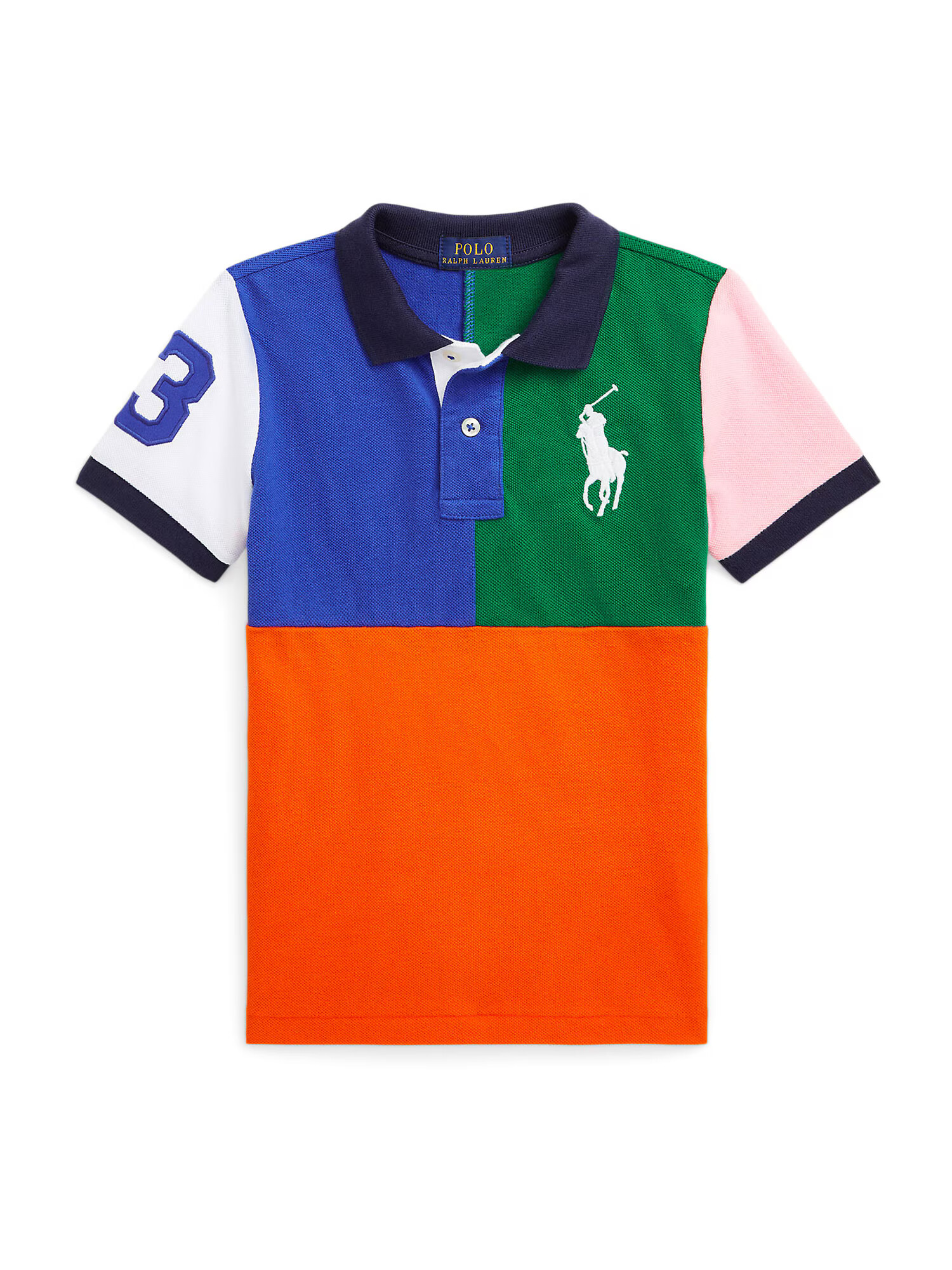 Polo Ralph Lauren Tricou azuriu / verde iarbă / roz / roșu orange - Pled.ro