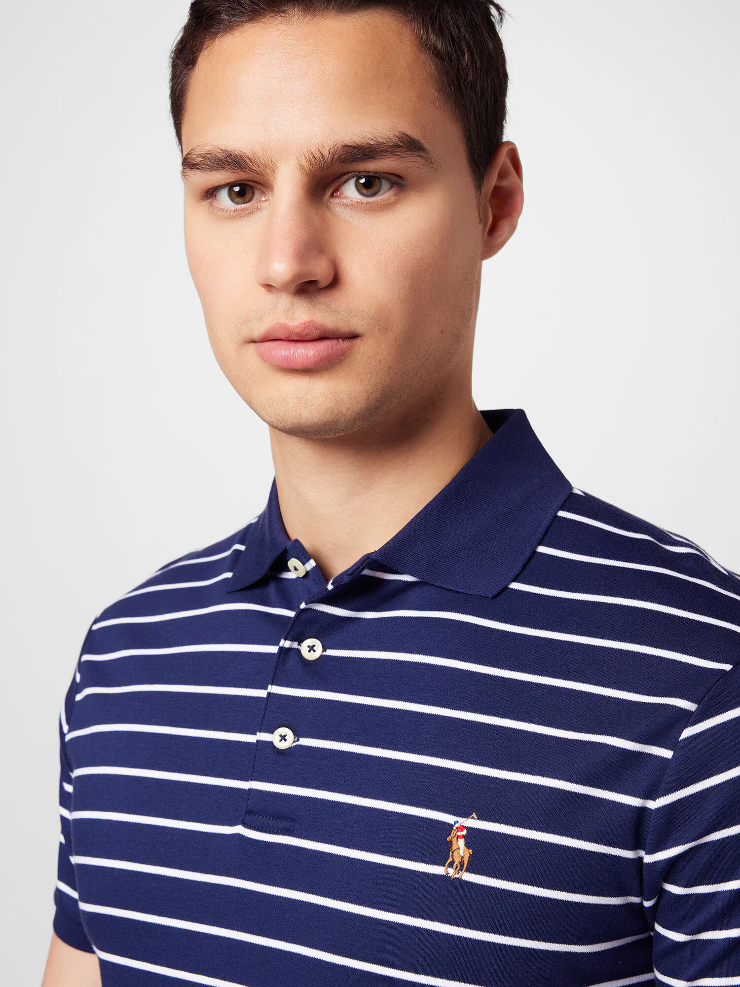 Polo Ralph Lauren Tricou bleumarin / alb - Pled.ro