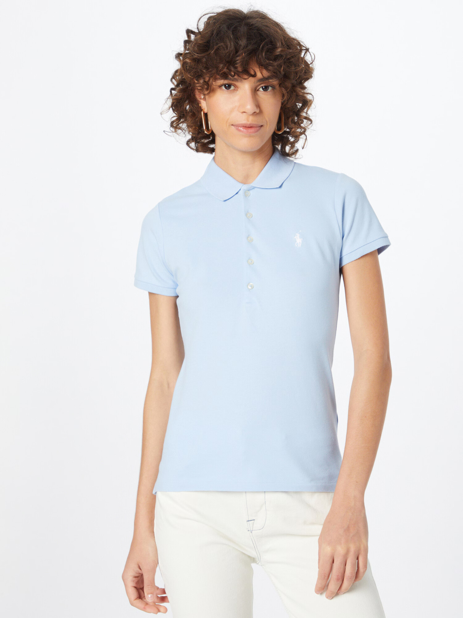 Polo Ralph Lauren Tricou 'Julie' albastru deschis / alb - Pled.ro