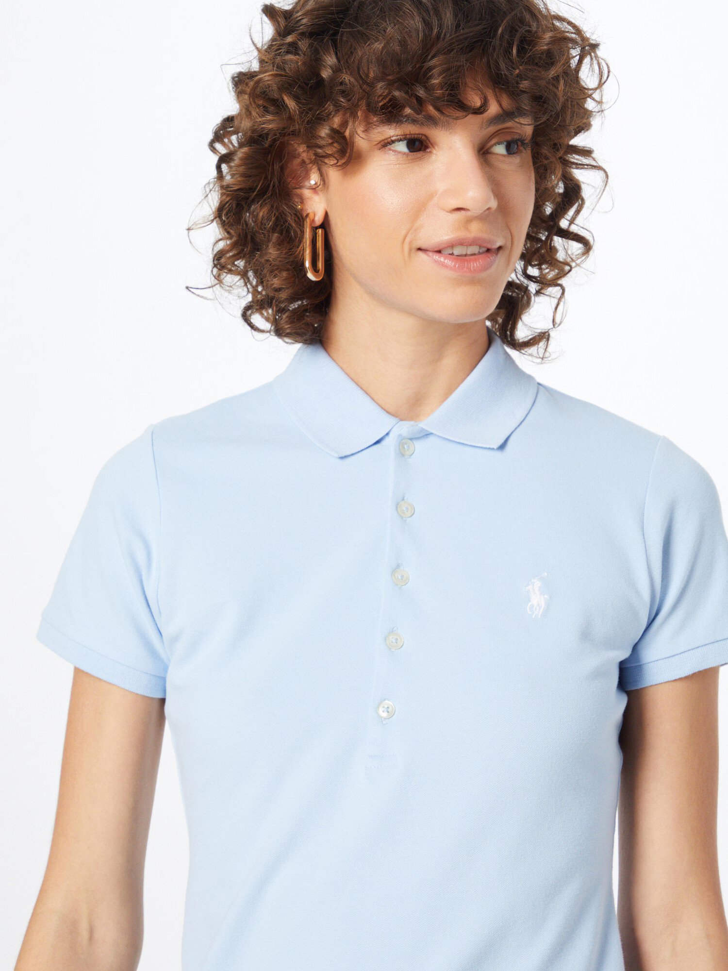 Polo Ralph Lauren Tricou 'Julie' albastru deschis / alb - Pled.ro