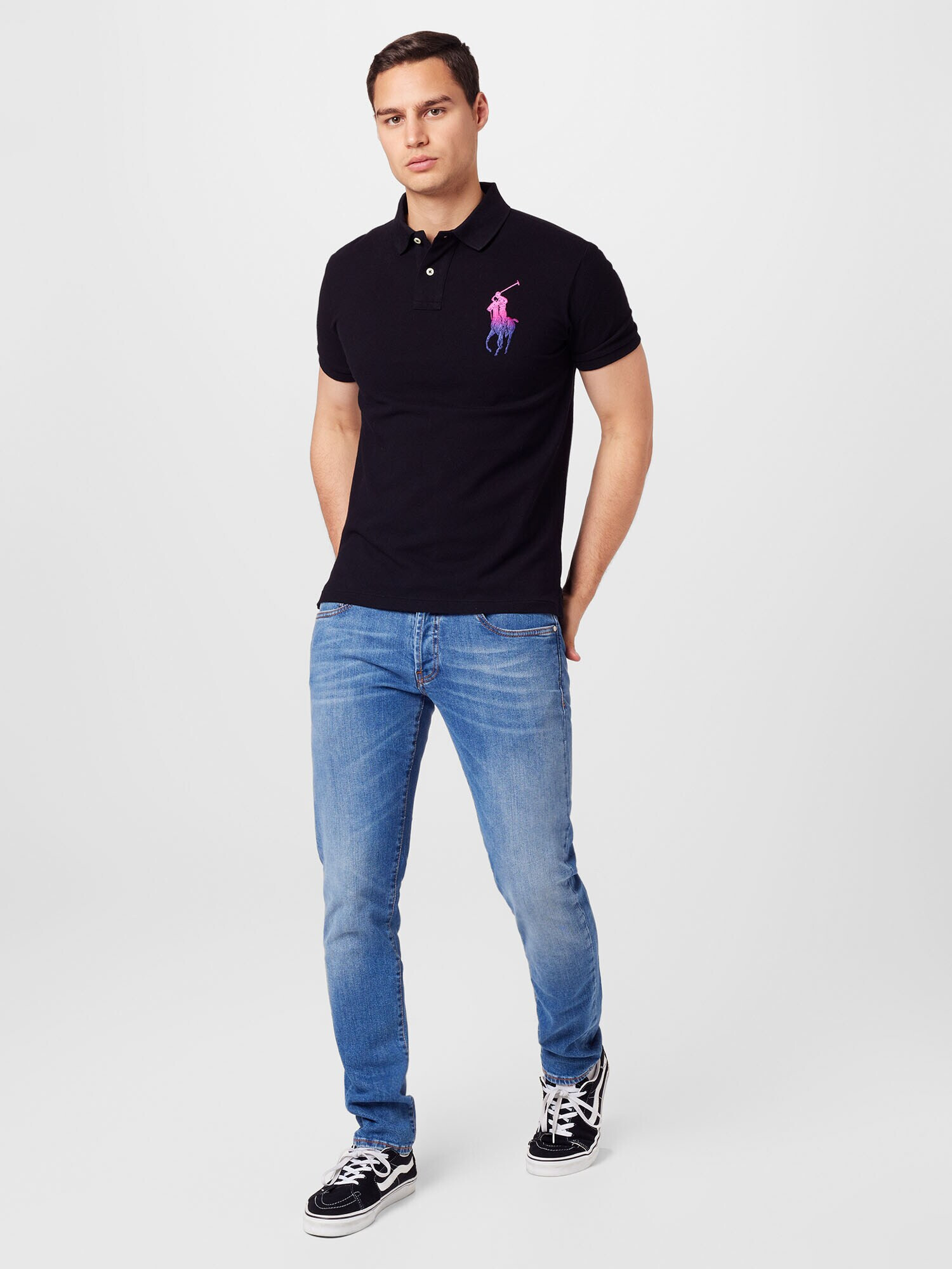 Polo Ralph Lauren Tricou mov prună / roz / negru - Pled.ro