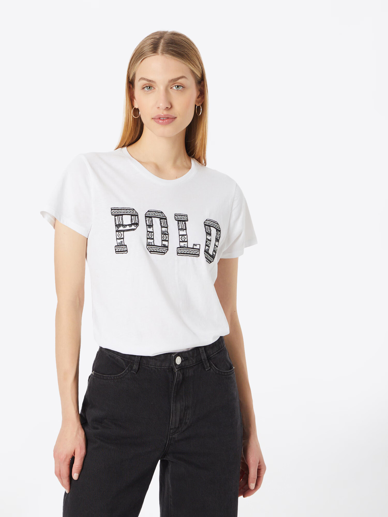 Polo Ralph Lauren Tricou negru / alb - Pled.ro