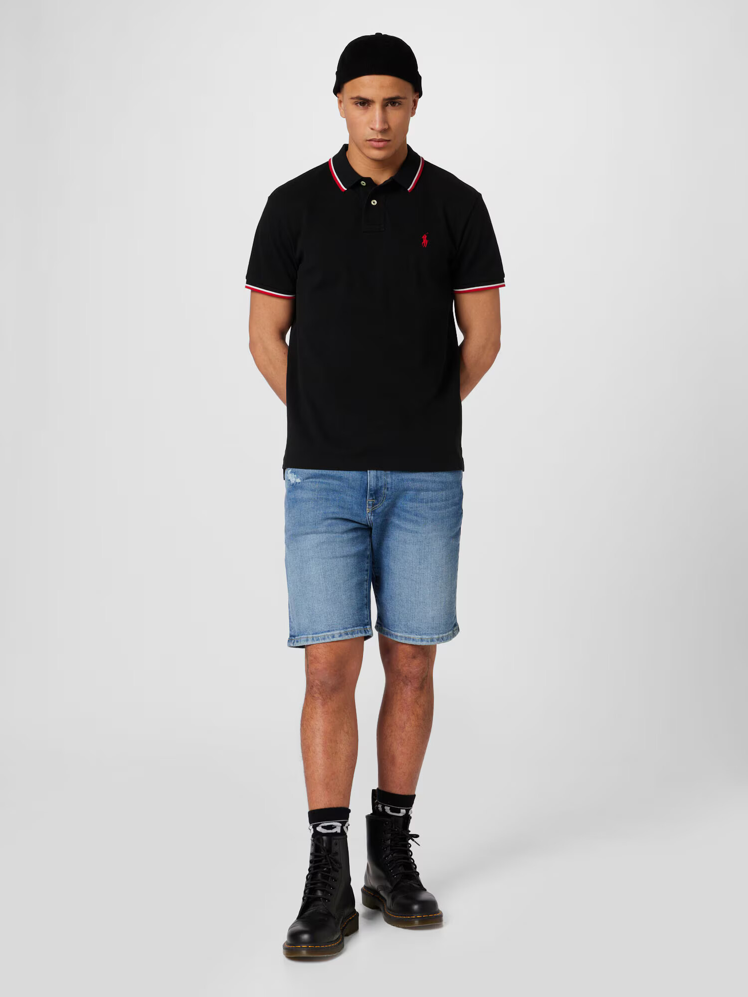 Polo Ralph Lauren Tricou roșu / negru / alb - Pled.ro