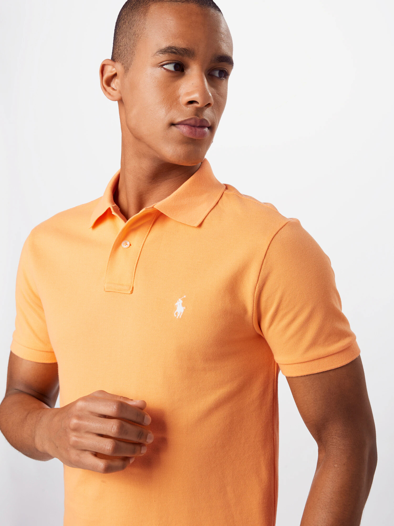 Polo Ralph Lauren Tricou 'SSKCSLIM1-SHORT SLEEVE-KNIT' roșu orange - Pled.ro